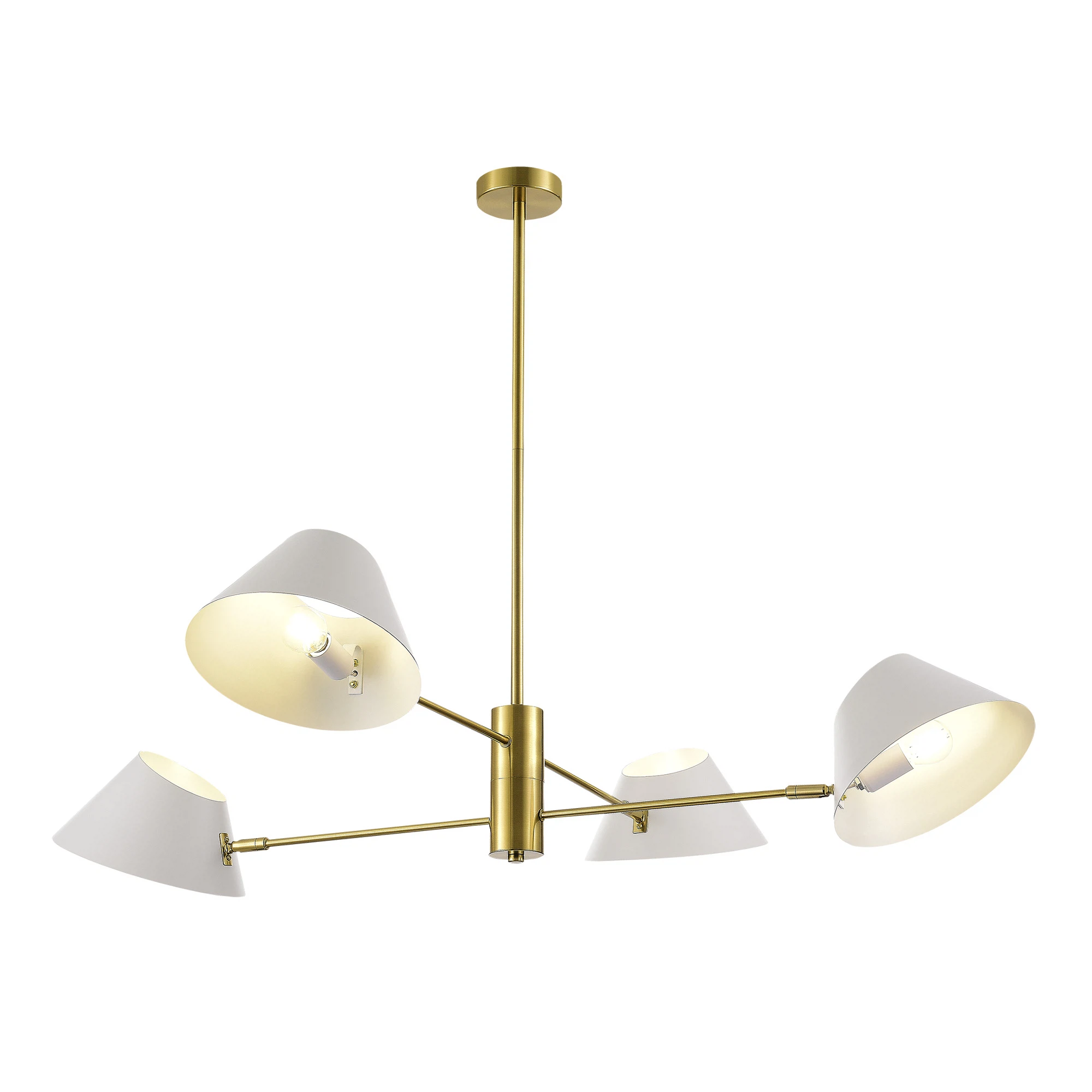 Изображение товара Подвесной светильник из латуни с регулировкой высоты E14 4*60W