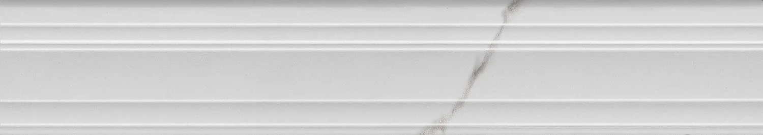 Изображение товара Бордюр керамический Монте Тиберио белый глянцевый 40x7,3 см