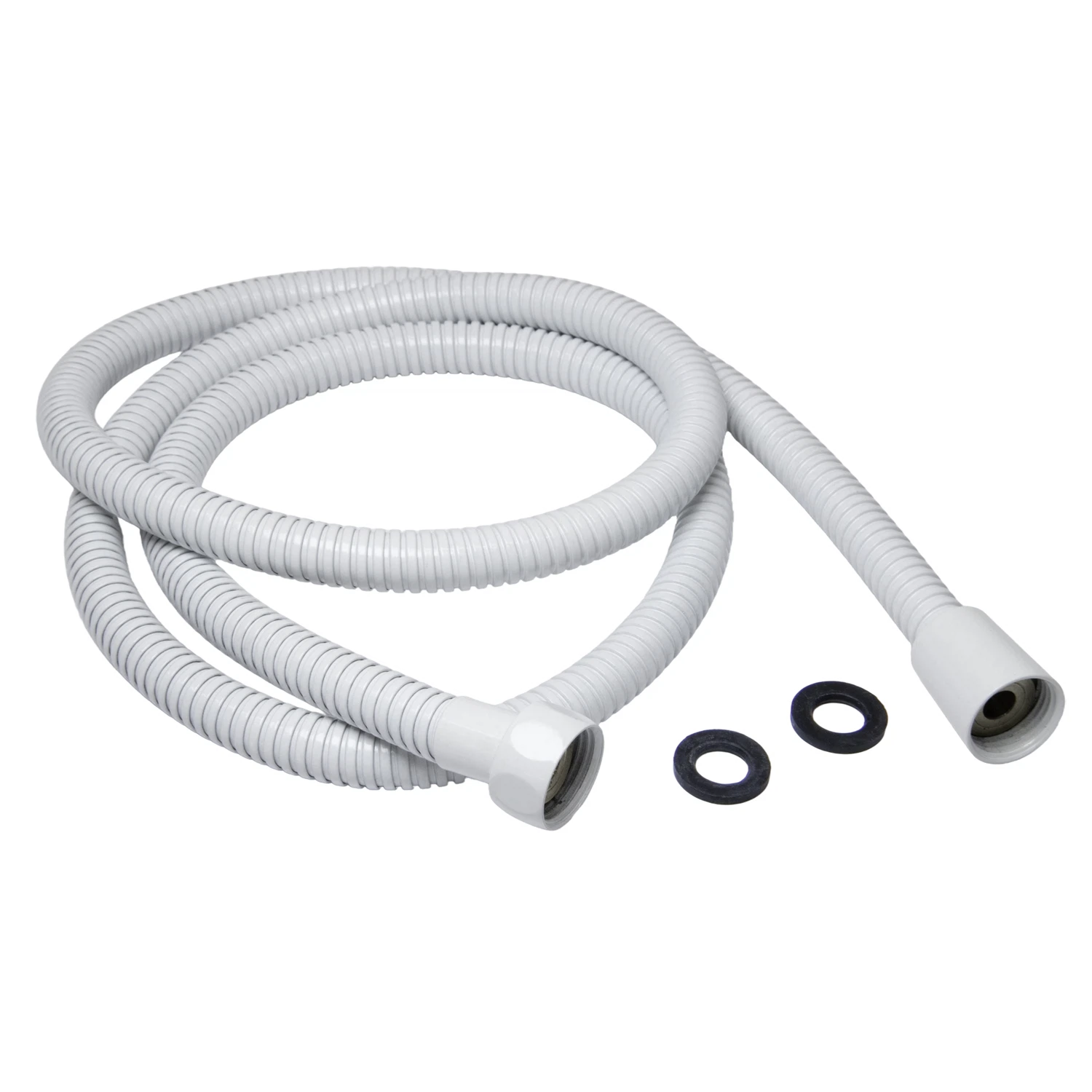 Изображение товара Шланг душевой 150 см имп/кон, EPDM, нерж.сталь БЕЛЫЙ МАТОВЫЙ  MIXLINE MIX-2-150 (коробка)