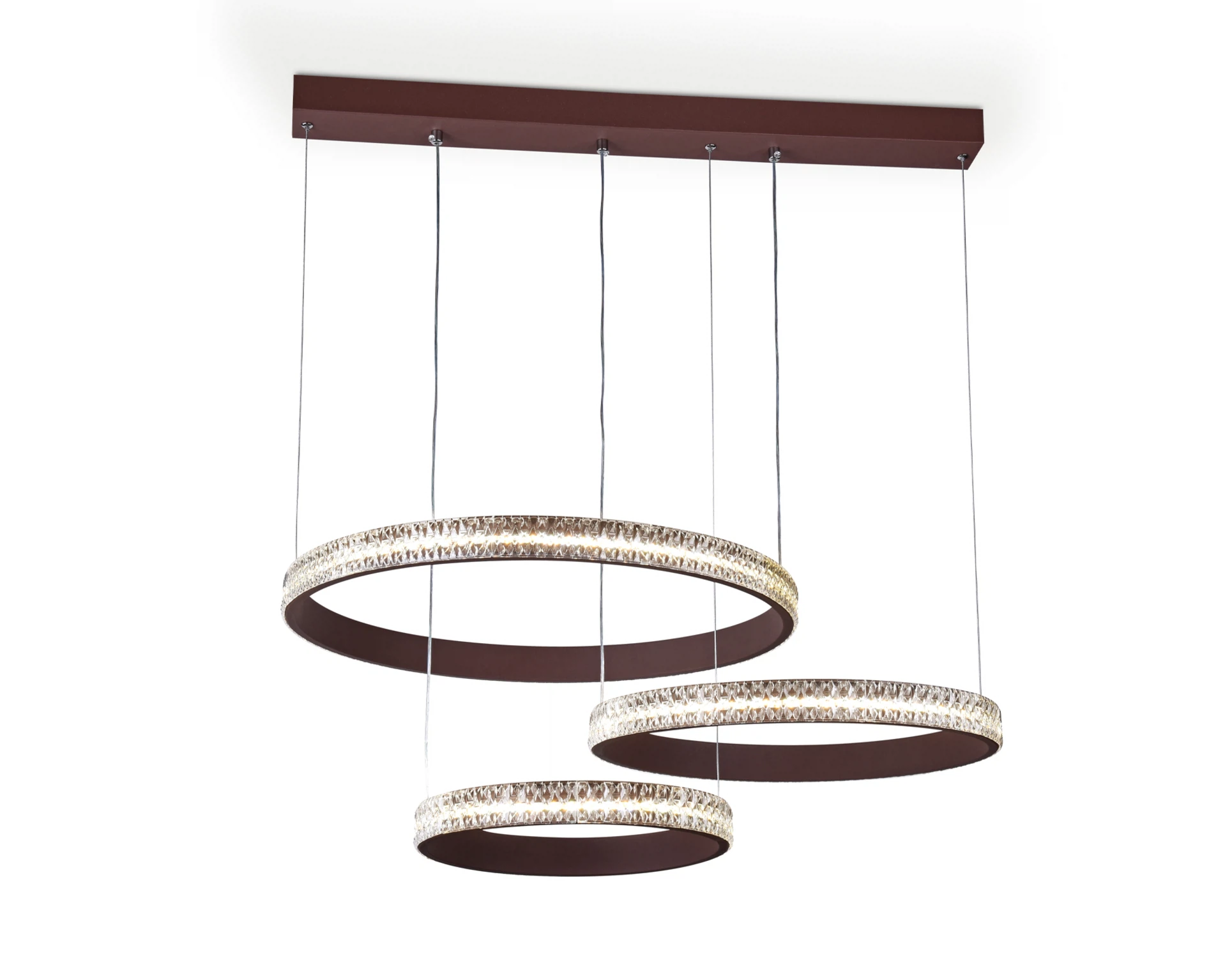 Изображение товара Люстра подвесная светодиодная с пультом FA6162 AMBRELLA LIGHT кофе 99W 720*500*900 (ПДУ РАДИО 2.4)