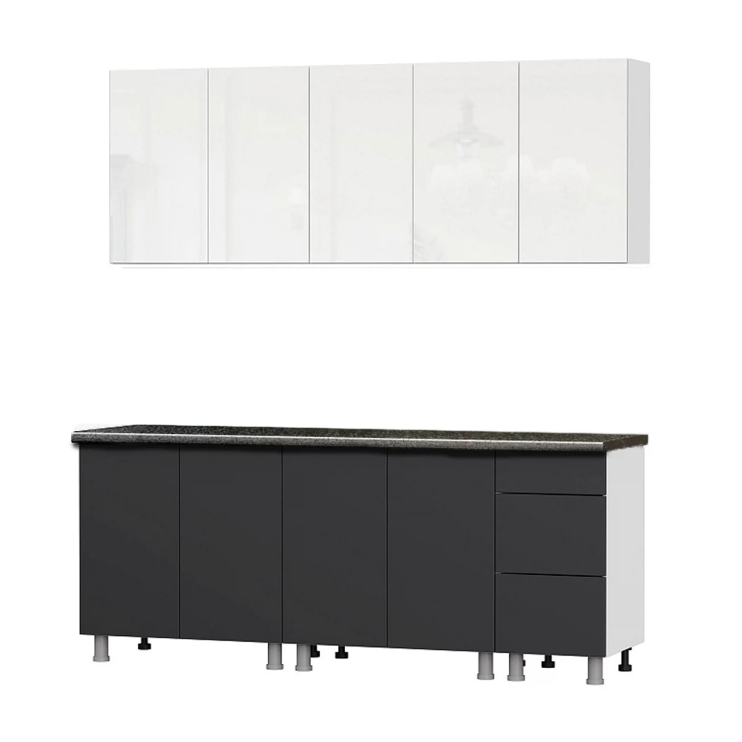 Изображение товара Кухонный гарнитур Модерн New 2м белый искусственный МДФ ЛДСП Россия