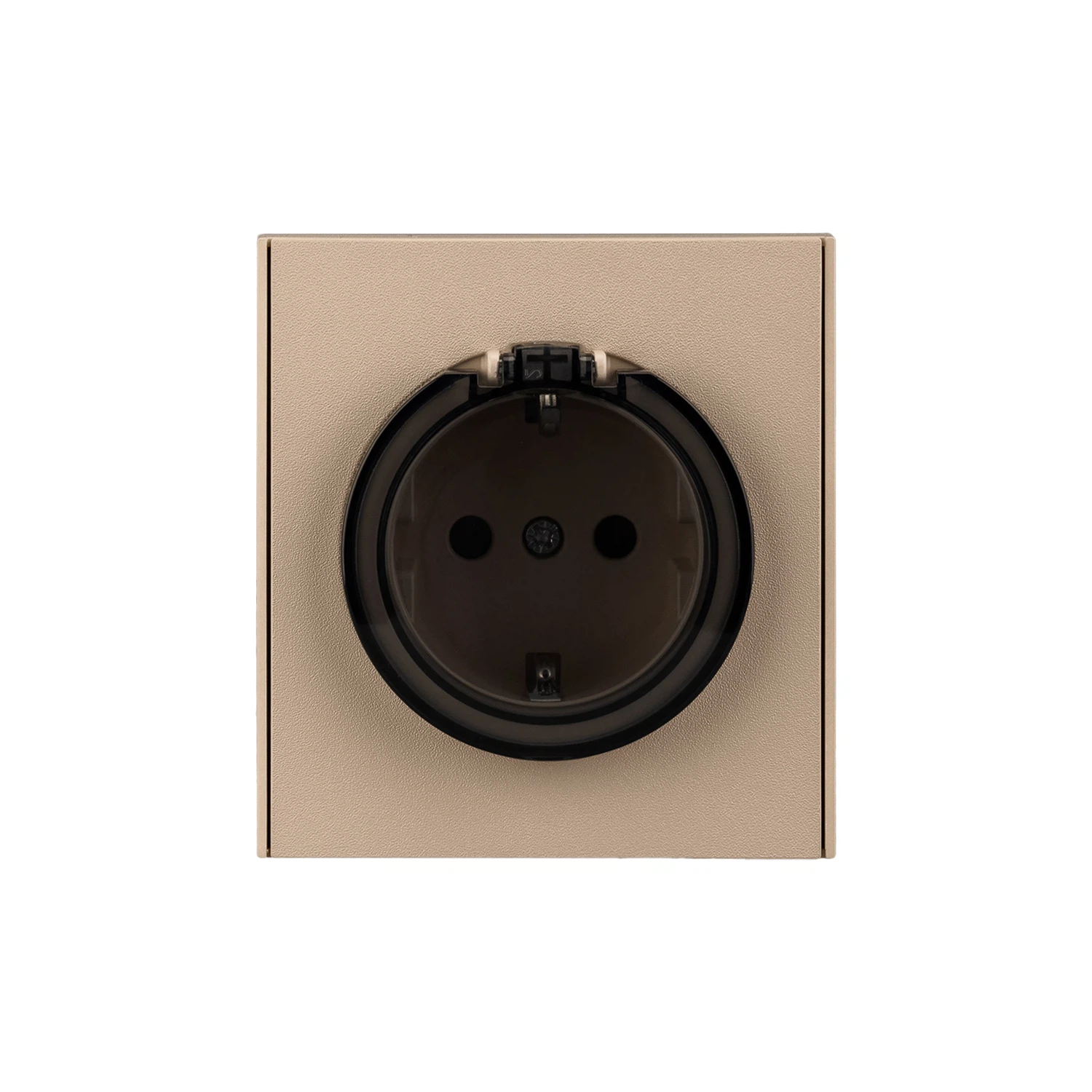 Изображение товара Розетка Kranz STRONG с крышкой и заземлением 10А бежевый