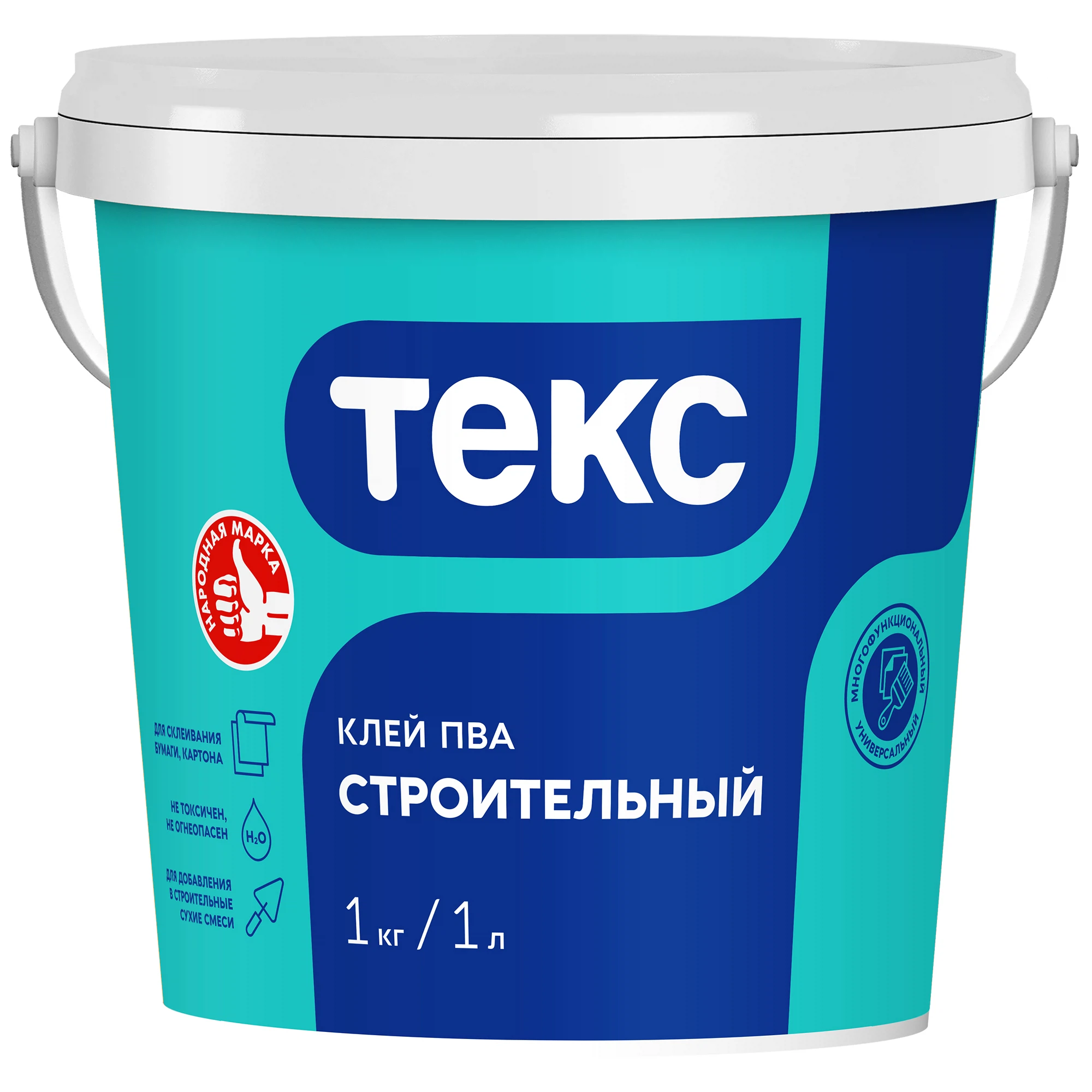 Изображение товара Клей ТЕКС УНИВЕРСАЛ ПВА СТРОИТЕЛЬНЫЙ для бумаги и добавки в растворы (1л) Изображение товара Клей ТЕКС УНИВЕРСАЛ ПВА СТРОИТЕЛЬНЫЙ для бумаги и добавки в растворы (1л)