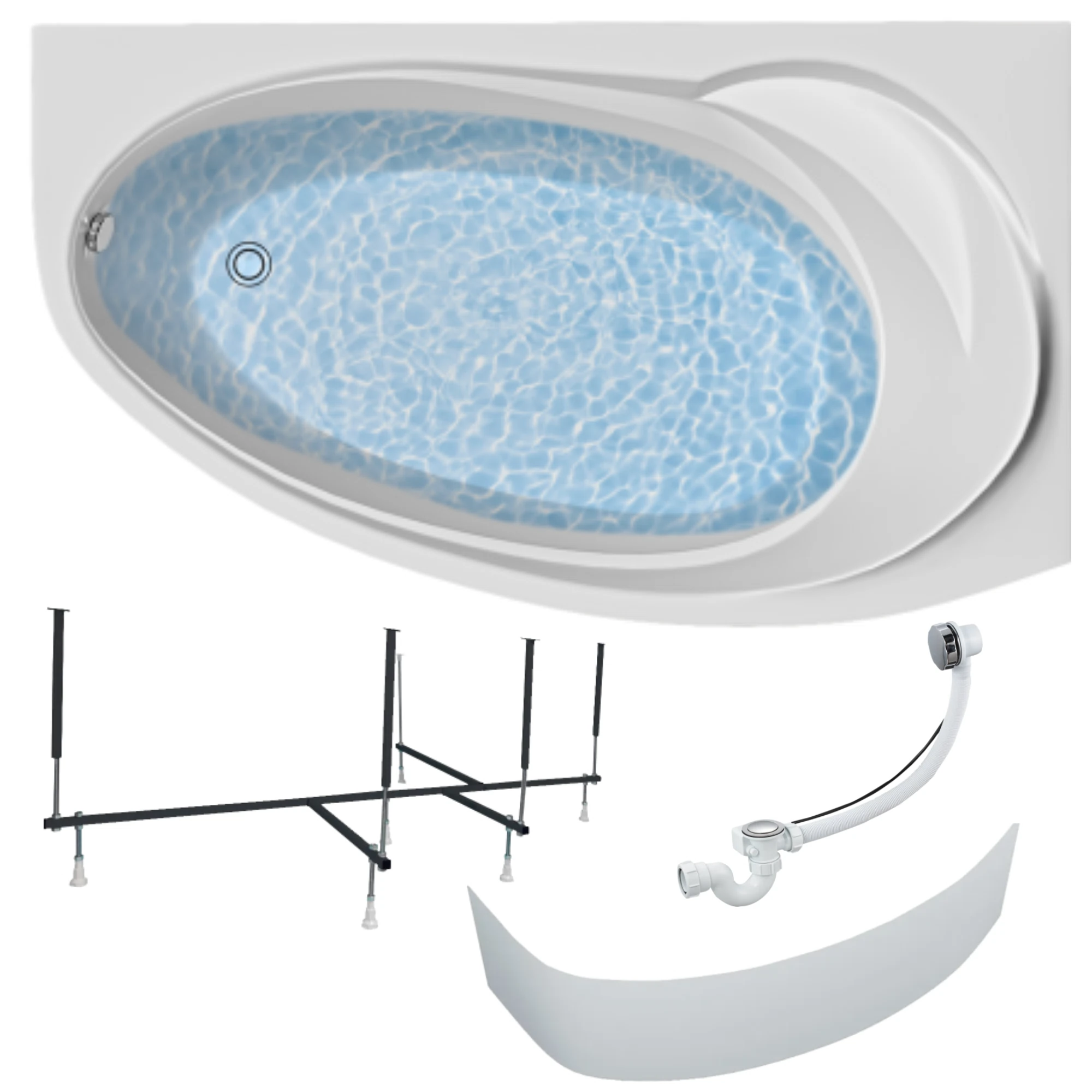 Изображение товара Акриловая ванна 1MARKA JULIANNA 170x100 асимметричная правая 01дж1710пкп