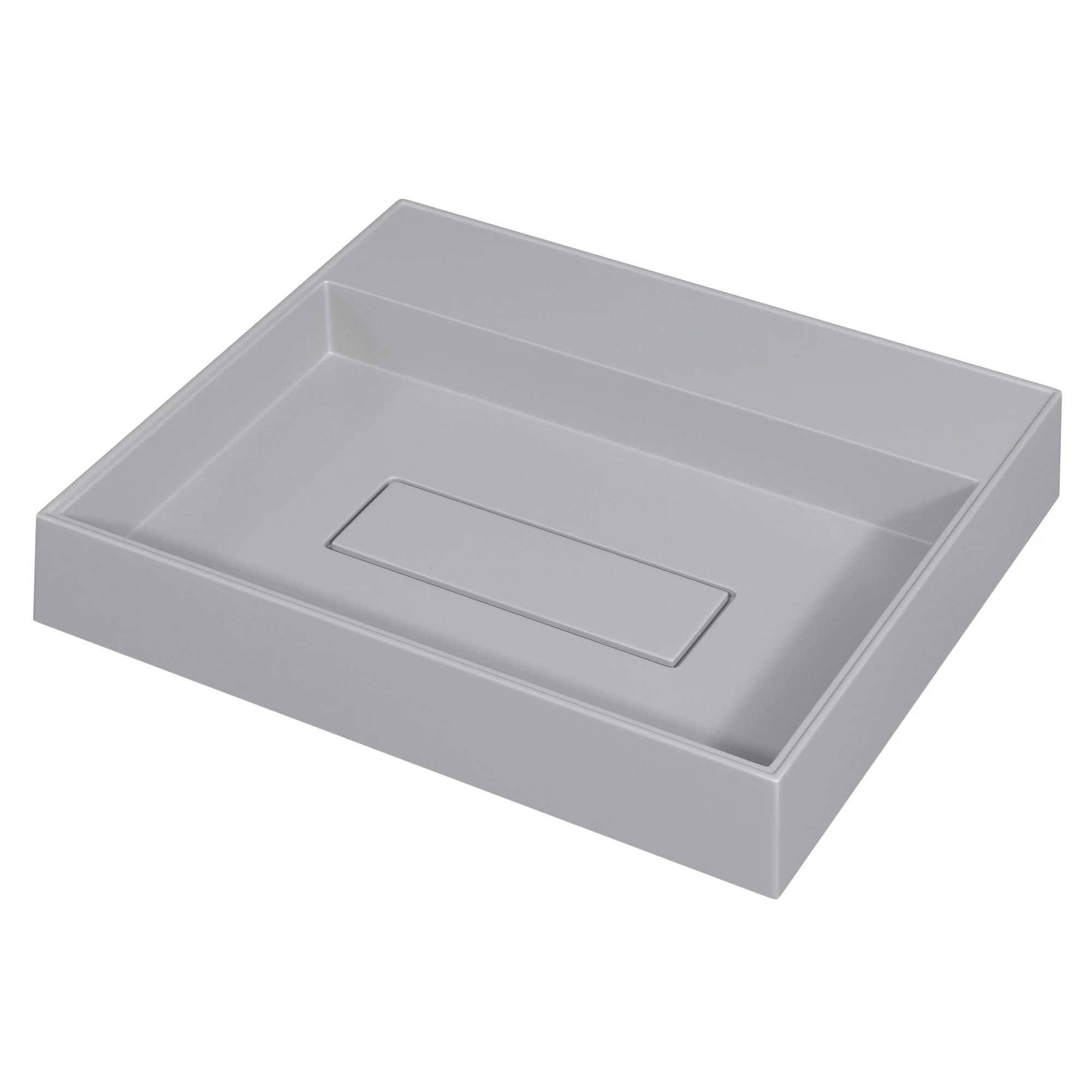 Изображение товара Раковина для ванной Uperwood Tanos Quartz 50 см, прямоугольная, без отверстия под смеситель, белая