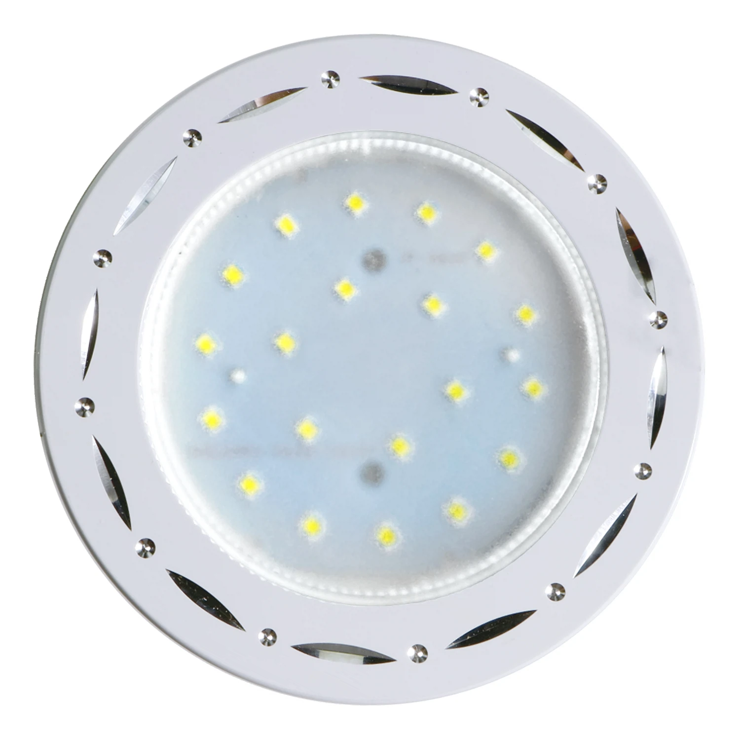 Изображение товара Встраиваемый светильник Ecola GX53 Tочки-полоски по кругу белый Алюминий 20x110