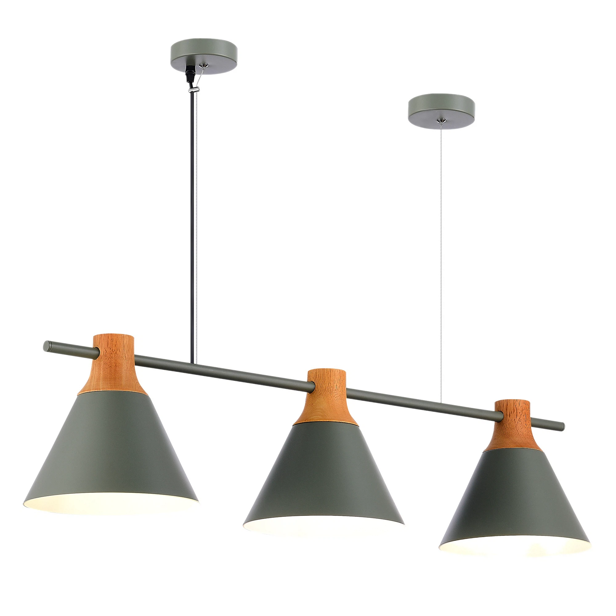 Изображение товара Светильник подвесной Серый/ Светлое дерево E14 3*40W, SLE125113-03