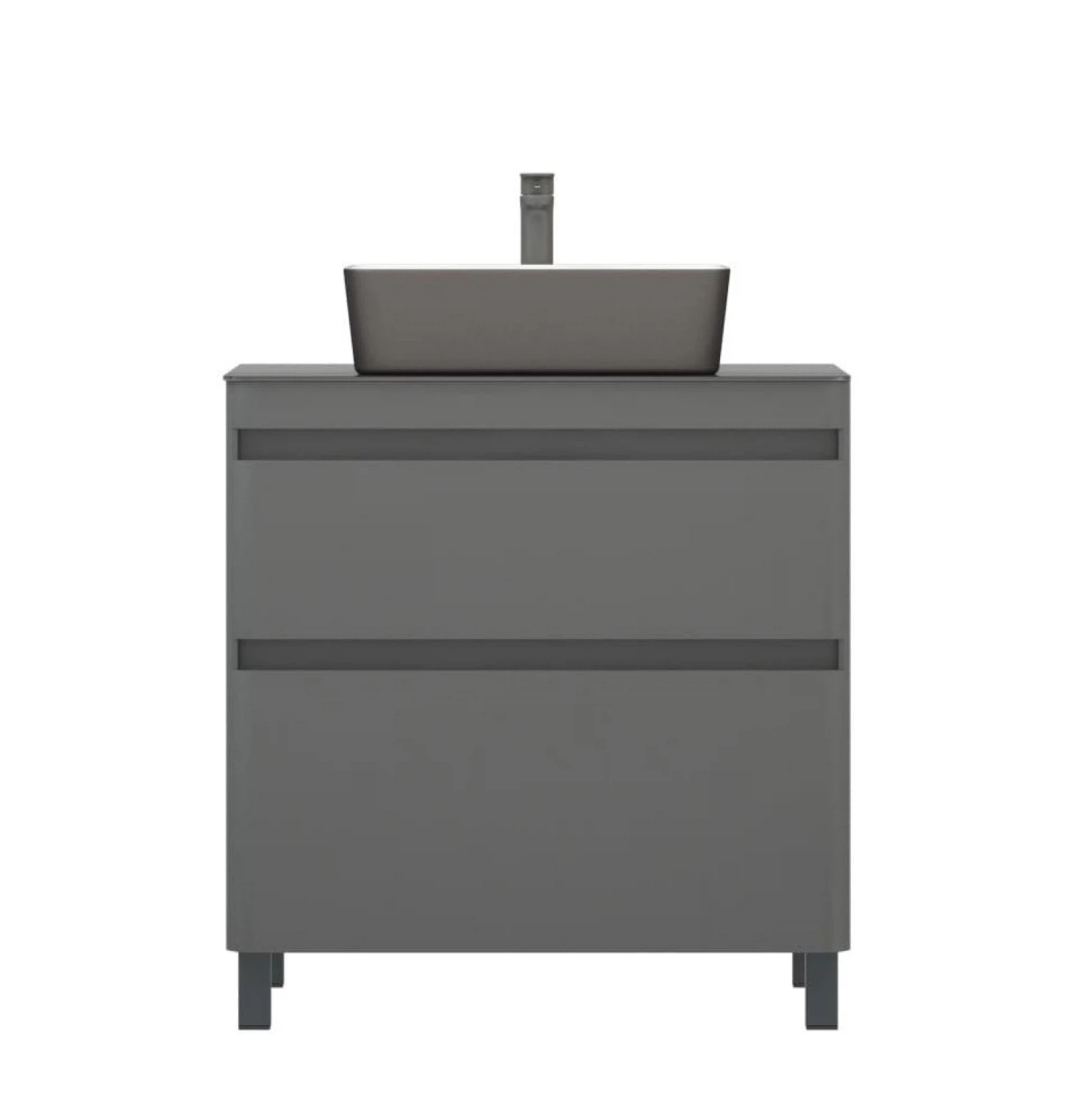 Изображение товара Тумба напольная Алабама 80 Z2 графит МДФ для ванной комнаты