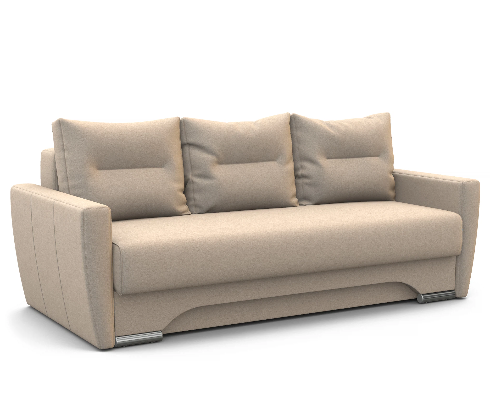 Изображение товара Диван-кровать Опера 130 велюр бежевый современное решение для гостиной