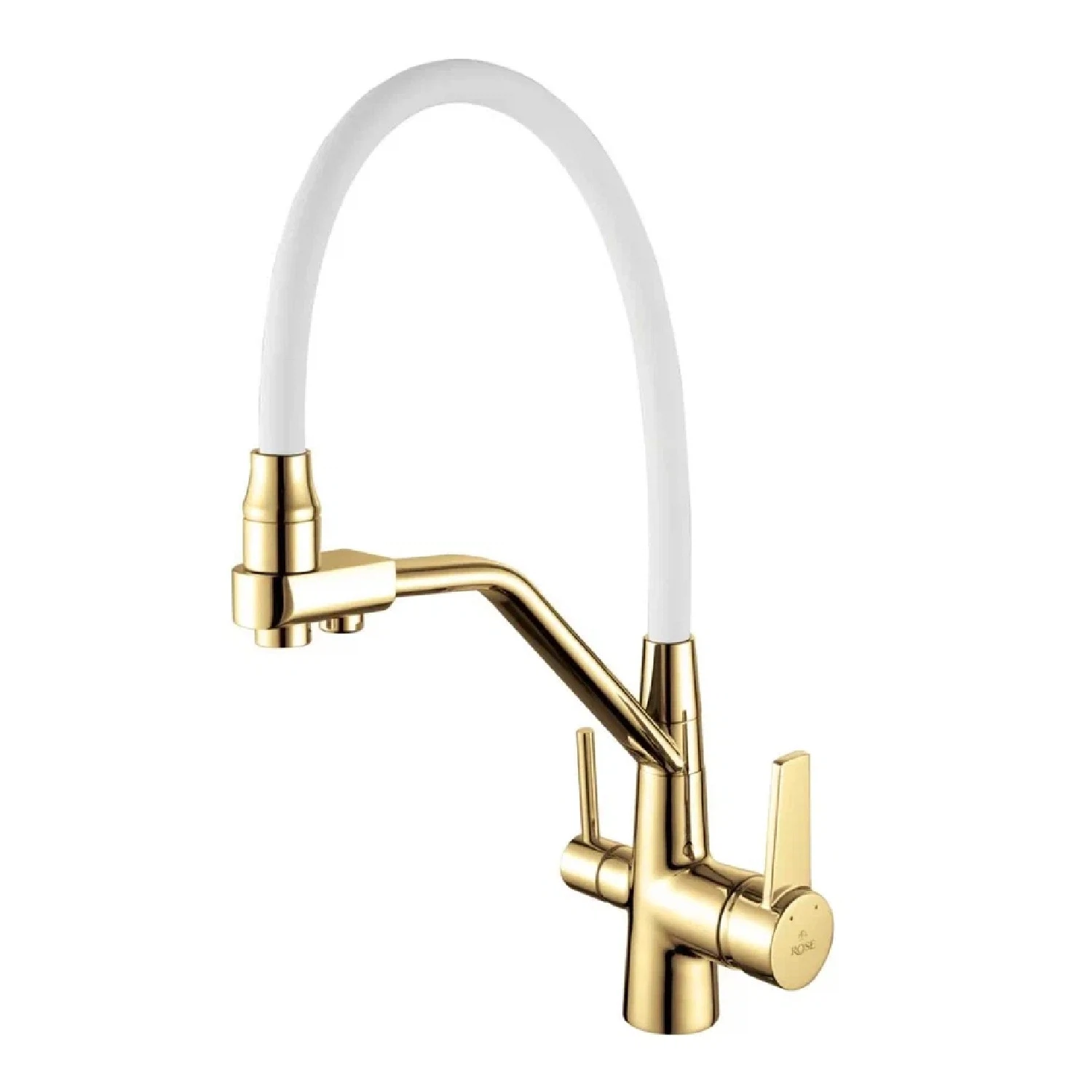 Изображение товара Смеситель для кухни Rose R558E, золото, с гибким изливом