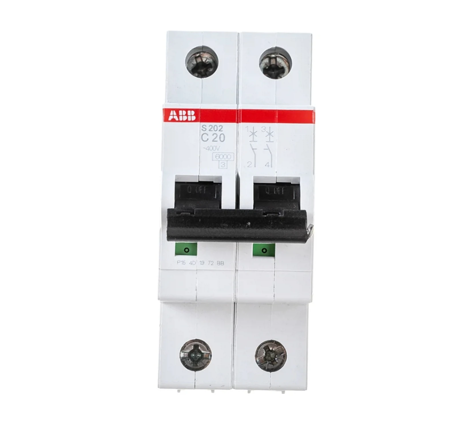 Изображение товара Выключатель автоматический ABB 2P S202 C20 20А Германия