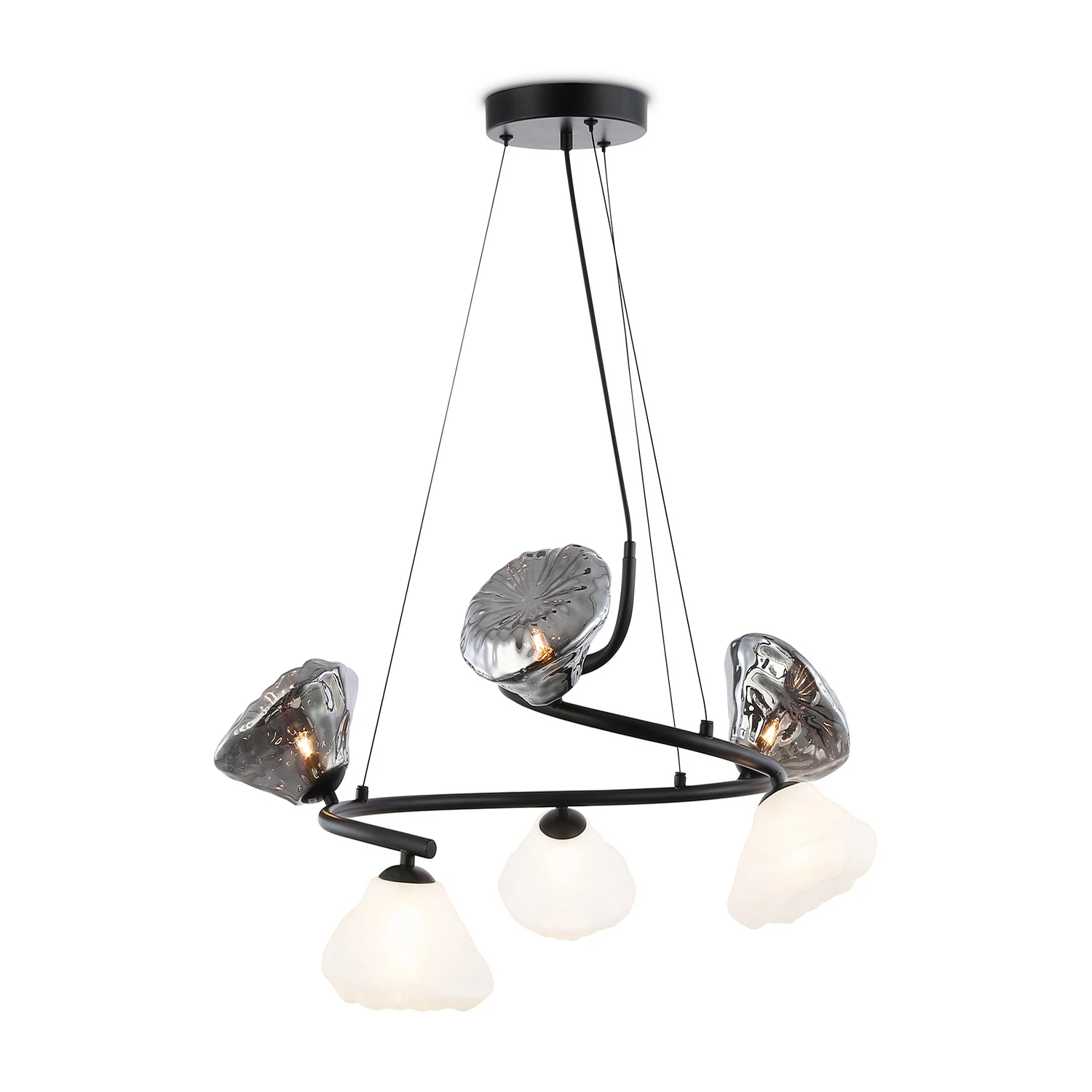 Изображение товара Люстра подвесная AMBRELLA LIGHT 6 ламп, 40Вт, IP20 Черный LH15003
