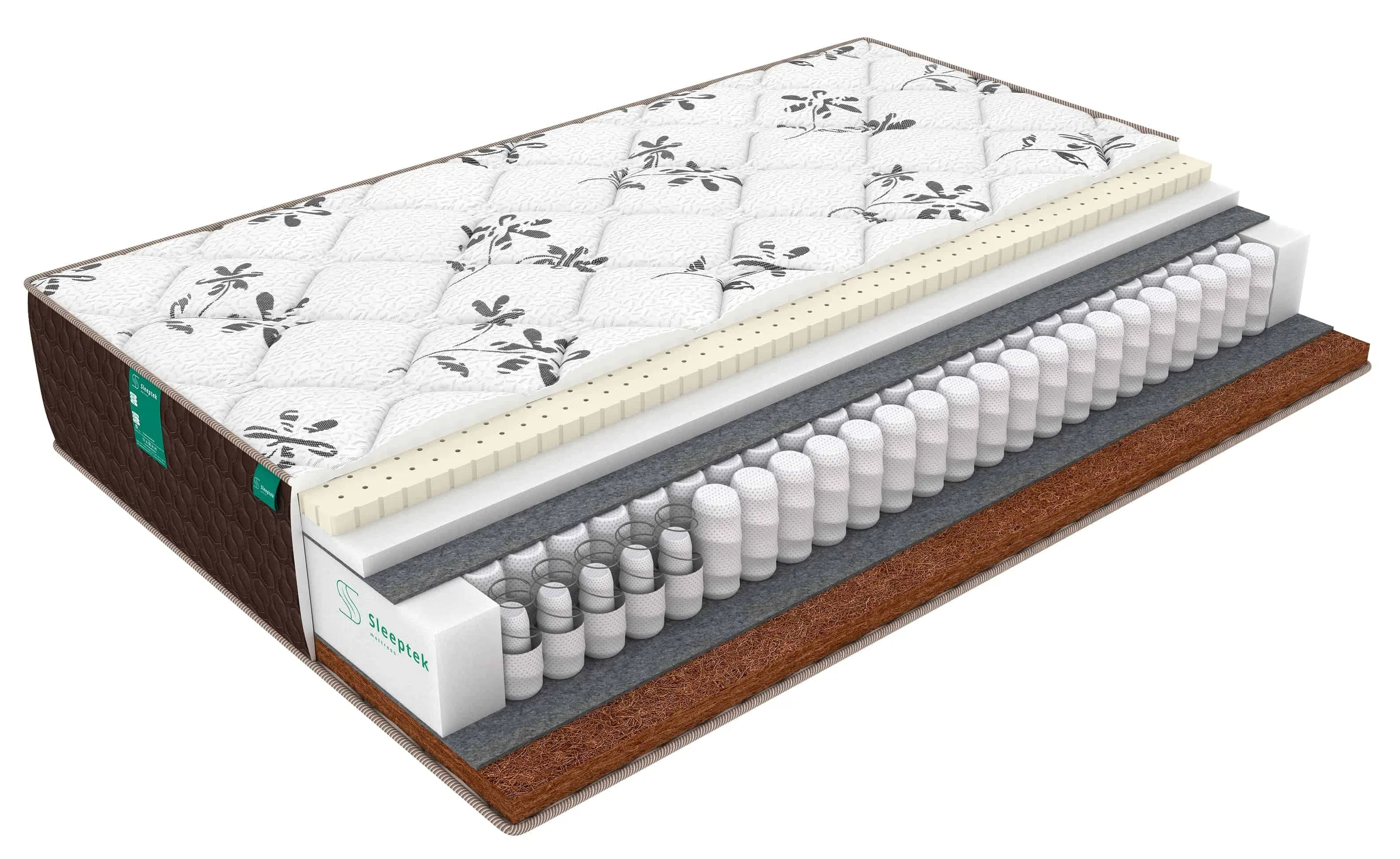 Изображение товара Матрас Sleeptek Duplex Latex Norma 80х200 см с независимым пружинным блоком