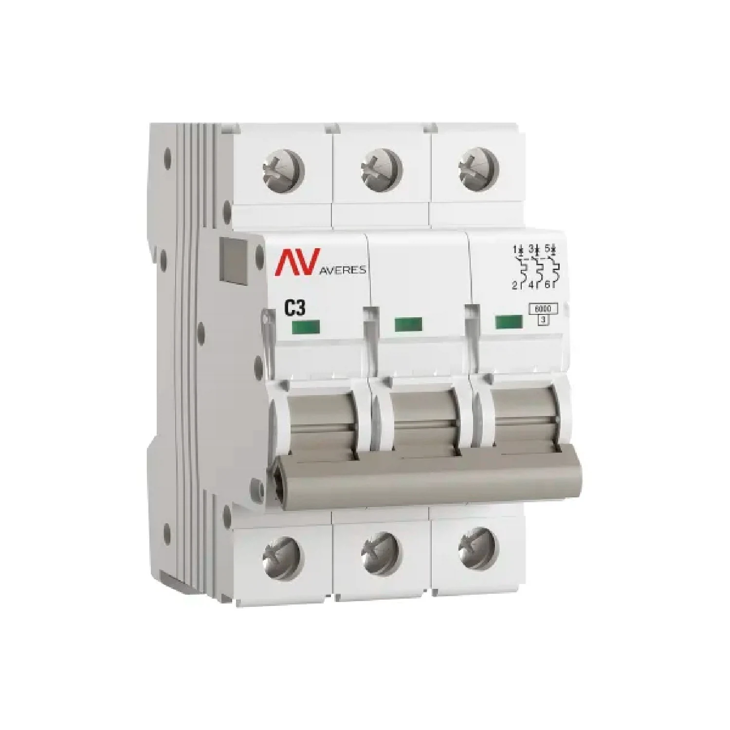 Изображение товара EKF Averes AV-6  Автоматический выключатель  (С) 3P 3А 6kA