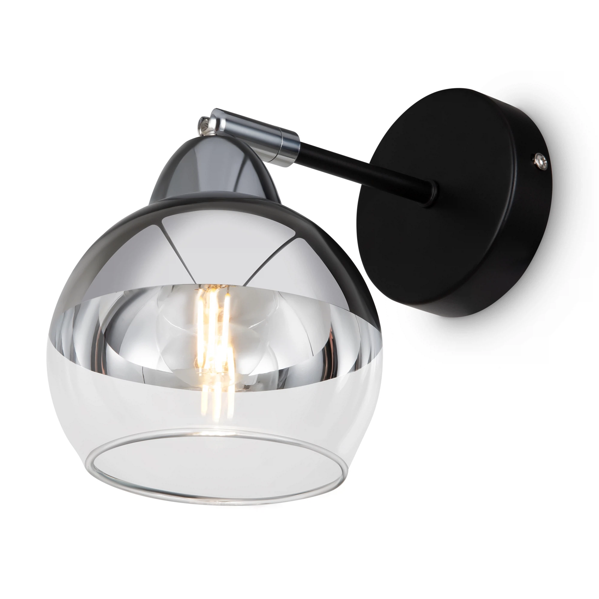 Изображение товара Настенный светильник бра Freya Jasper с хромированными плафонами 60Вт