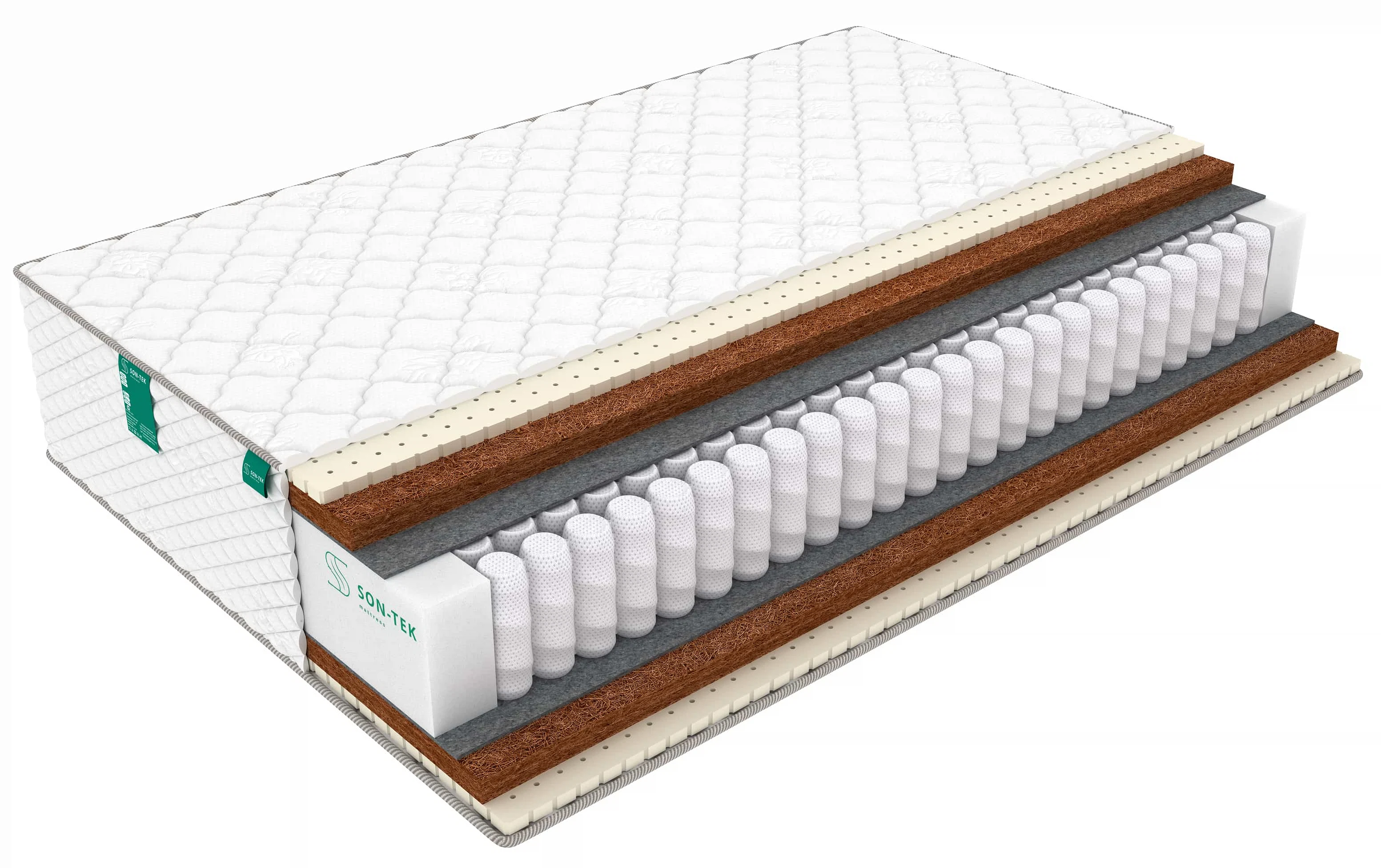 Изображение товара Матрас Sleeptek PremierBIG SoftCocos Double 90х190 см с независимым пружинным блоком