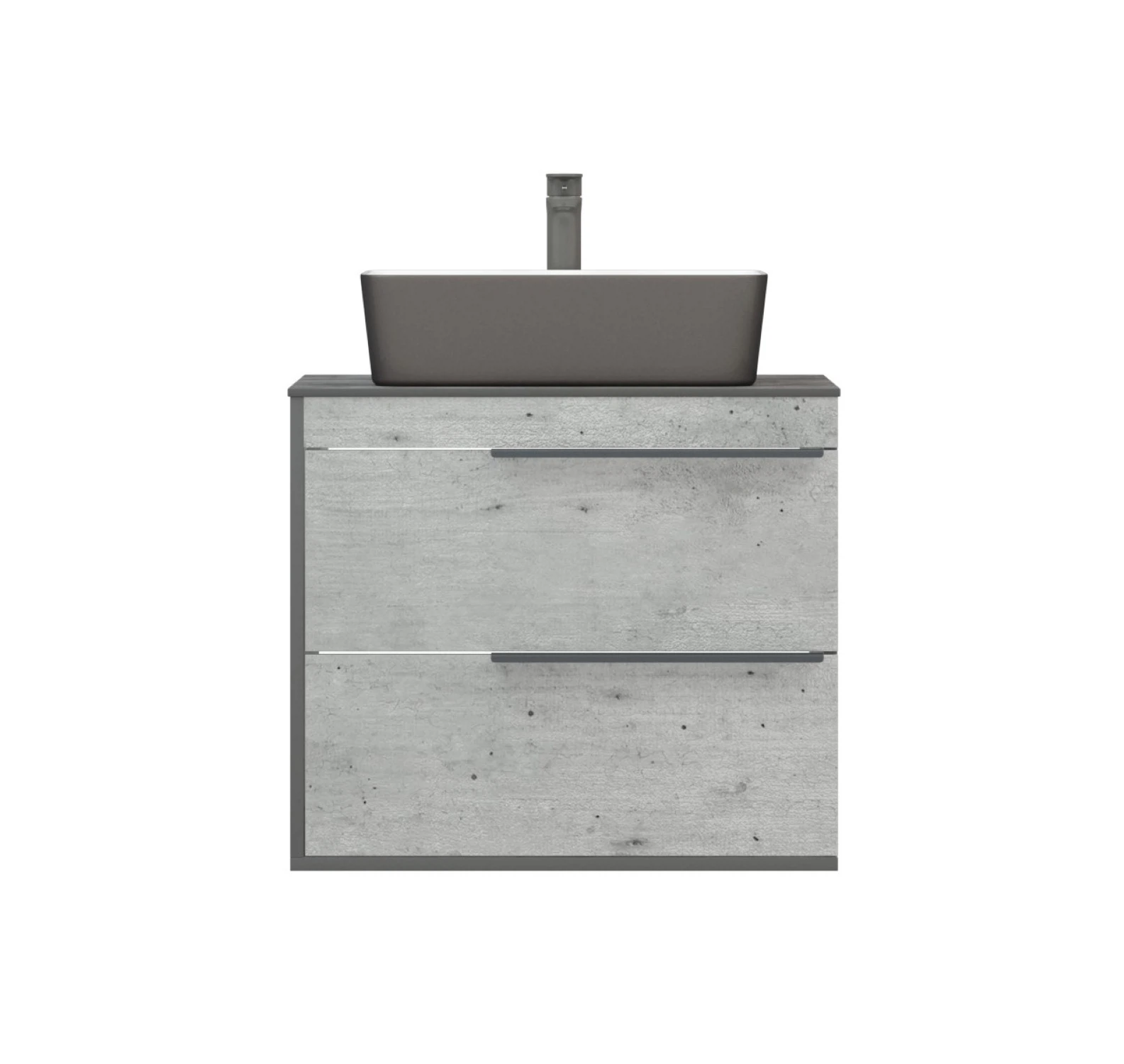 Изображение товара Тумба подвесная "Грэмми 65 Z2", Оскар 65 / Миранда 50 ч.б, метрополитан грей,  COROZO, SD-00001647