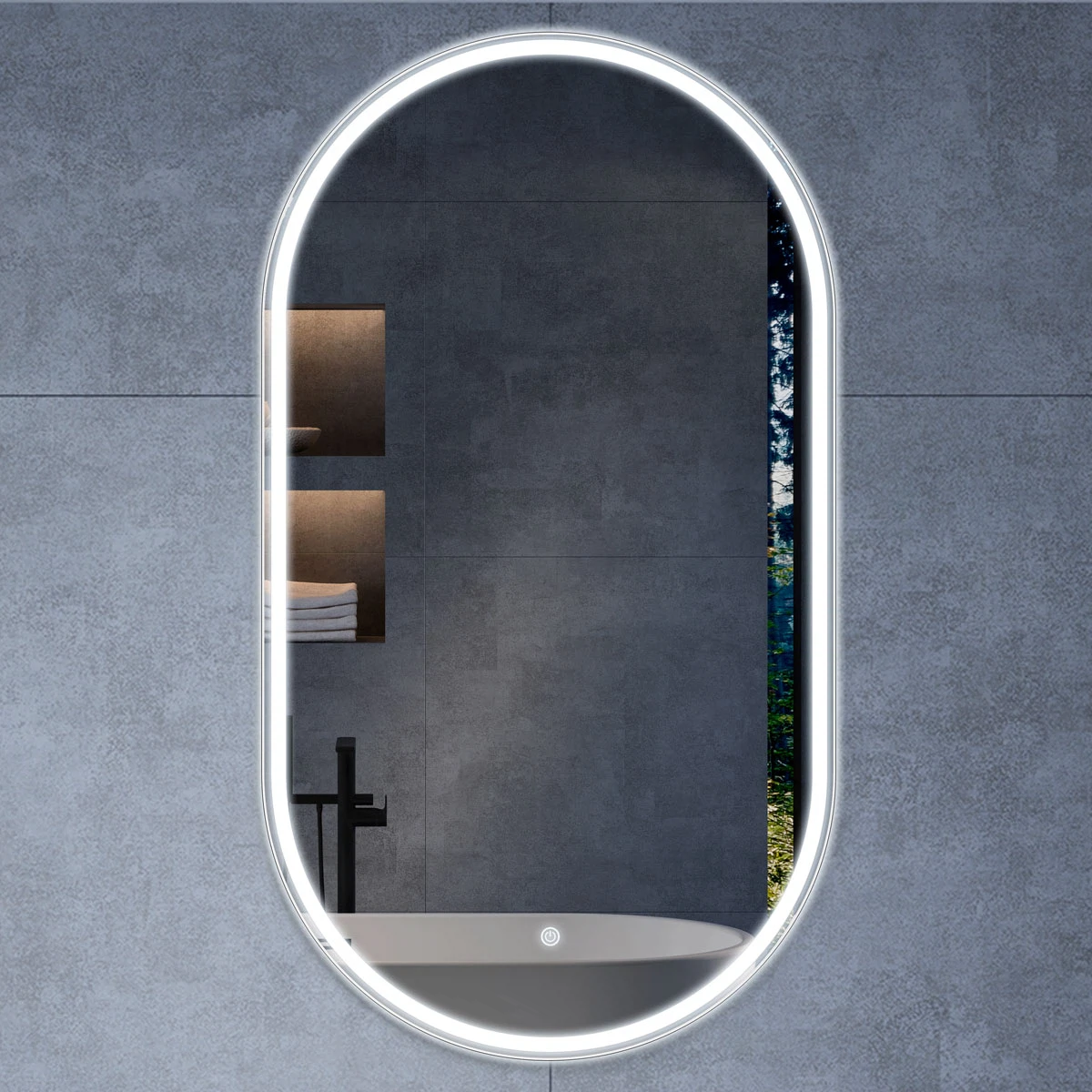 Изображение товара Зеркало LED с сенсорным управлением и регулировкой подсветки 600х1000 мм