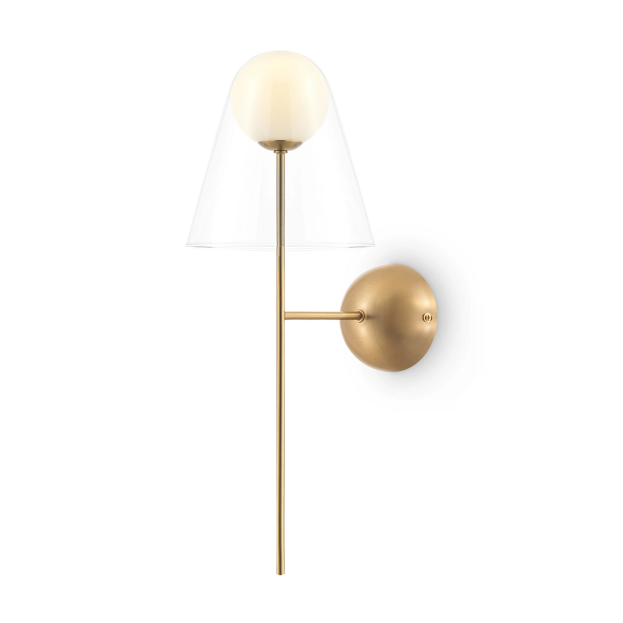 Изображение товара Настенный светильник Freya Doublety FR5382WL-01BS с двойными стеклянными плафонами