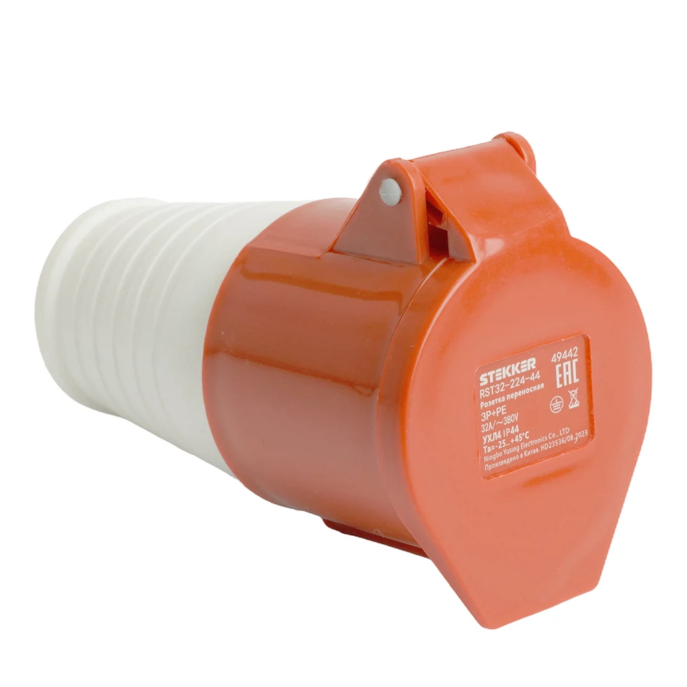 Изображение товара Розетка переносная ST-224 32А 380В 3P+PE IP44, RST32-224-44, Stekker Изображение товара Розетка переносная ST-224 32А 380В 3P+PE IP44, RST32-224-44, Stekker