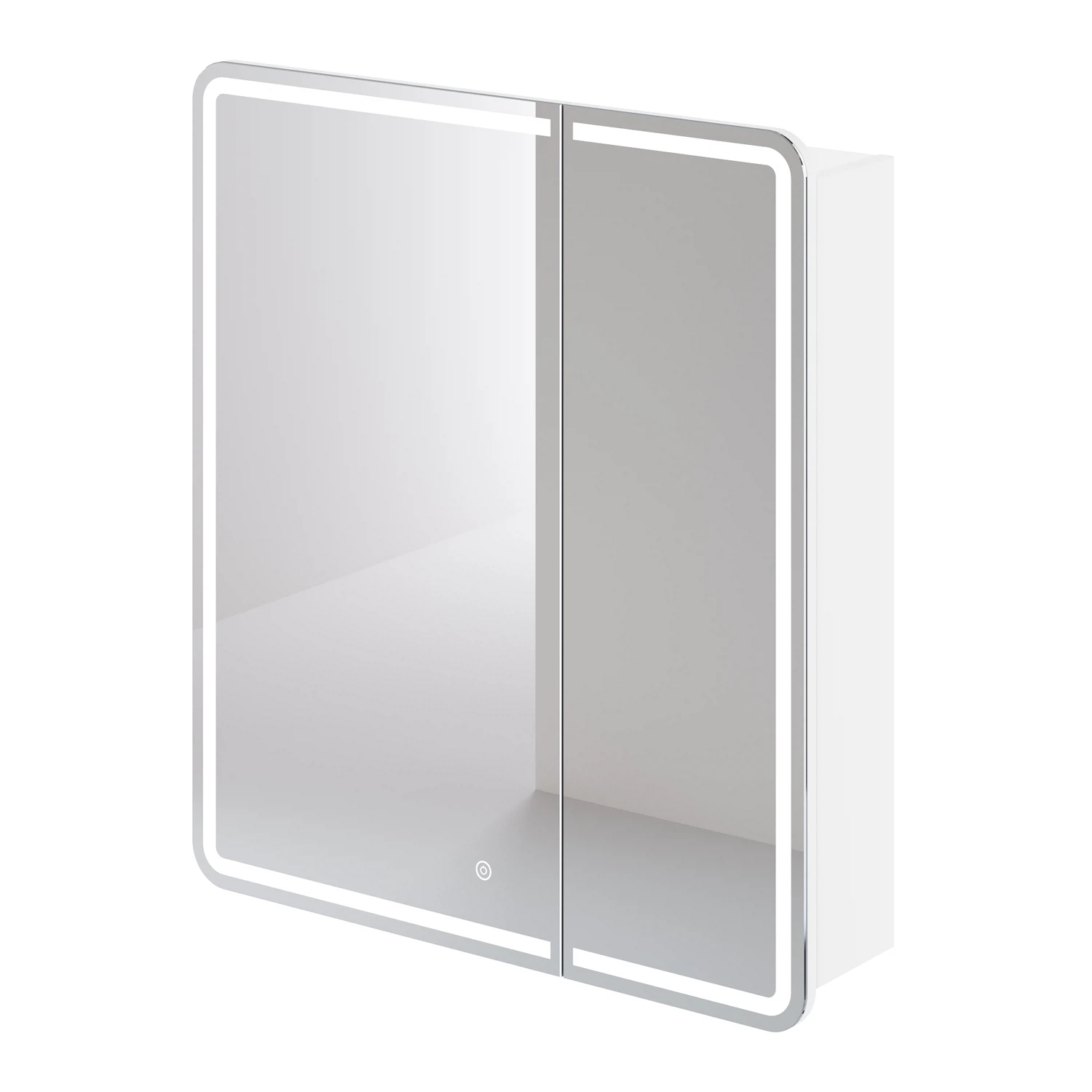 Изображение товара Зеркальный шкаф с подсветкой Итана Glori 70 Белый глянец для ванной комнаты