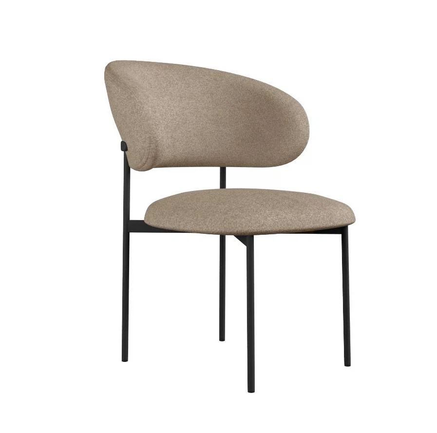 Изображение товара Стул DikLine 201 NS04 CREAM с металлическим каркасом и тканевой обивкой