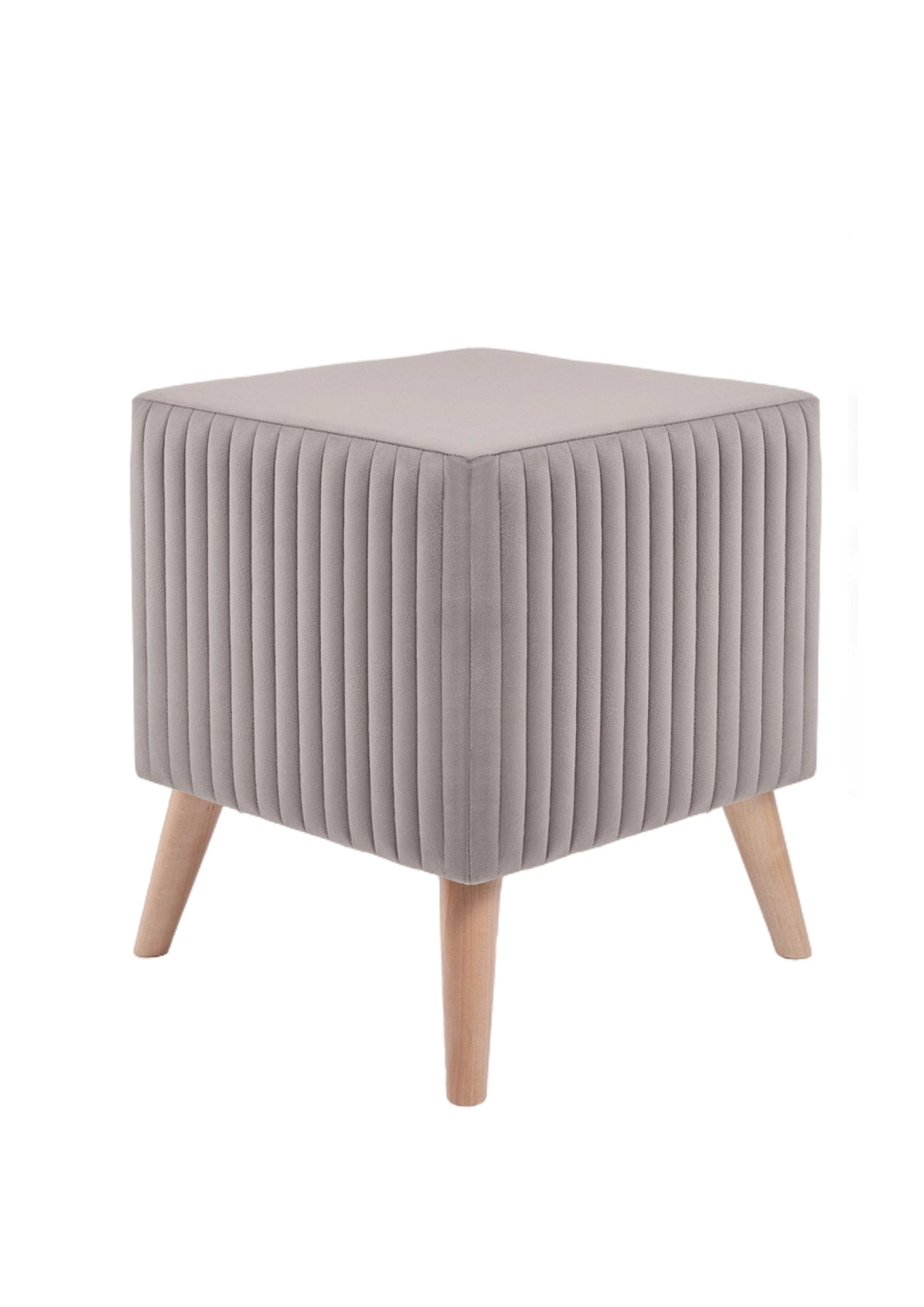 Изображение товара Квадратный пуф какао из велюра для кухни и прихожей