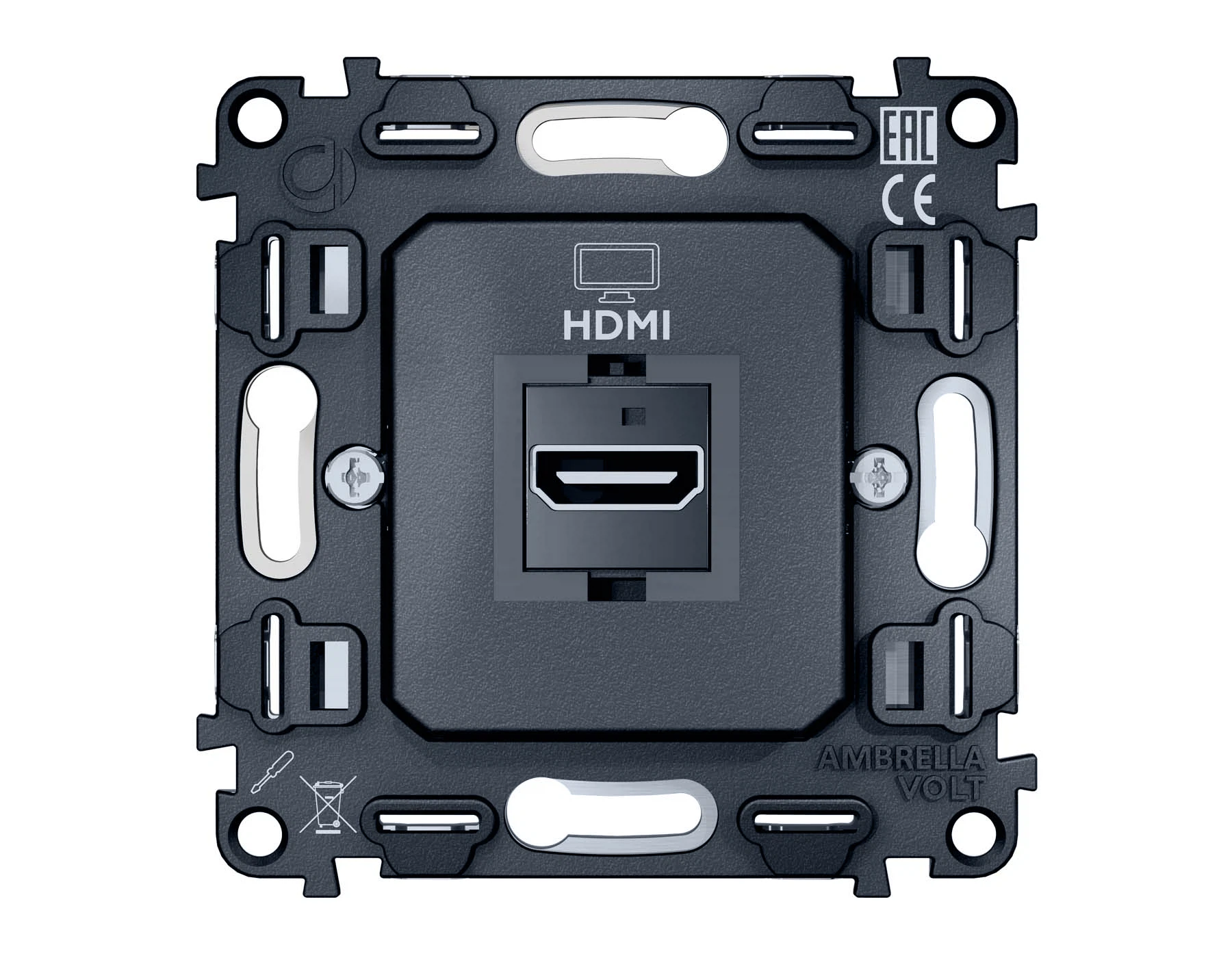 Изображение товара Механизм розетки HDMI 2.0 40V/500mA 2.0GHz 5-18Gbit/s QUANT VM222