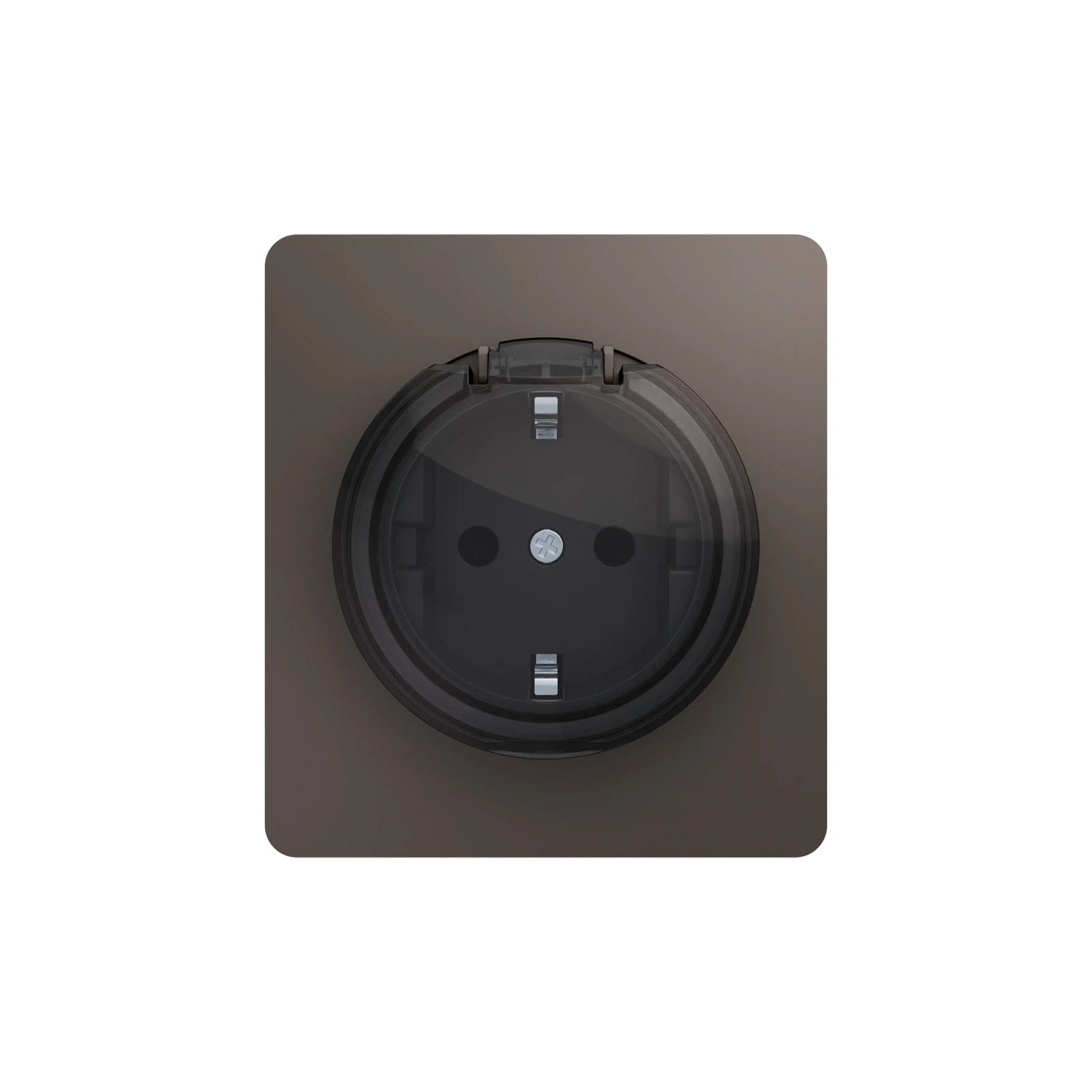 Изображение товара Розетка Kranz Round с заземлением и защитными шторками 16А серый