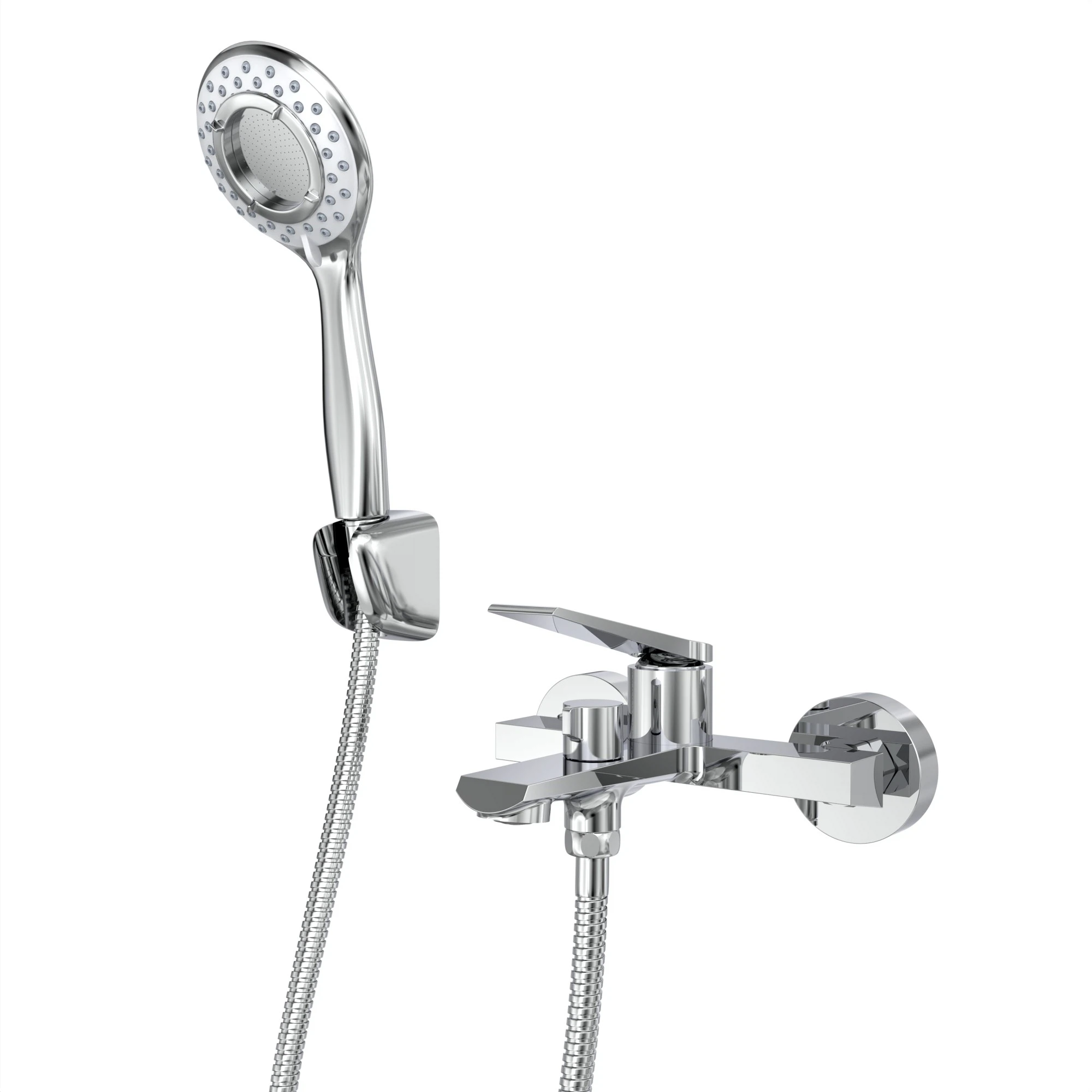 Изображение товара Смеситель для ванной TOK-URA-1014 с душевым набором хром японский дизайн