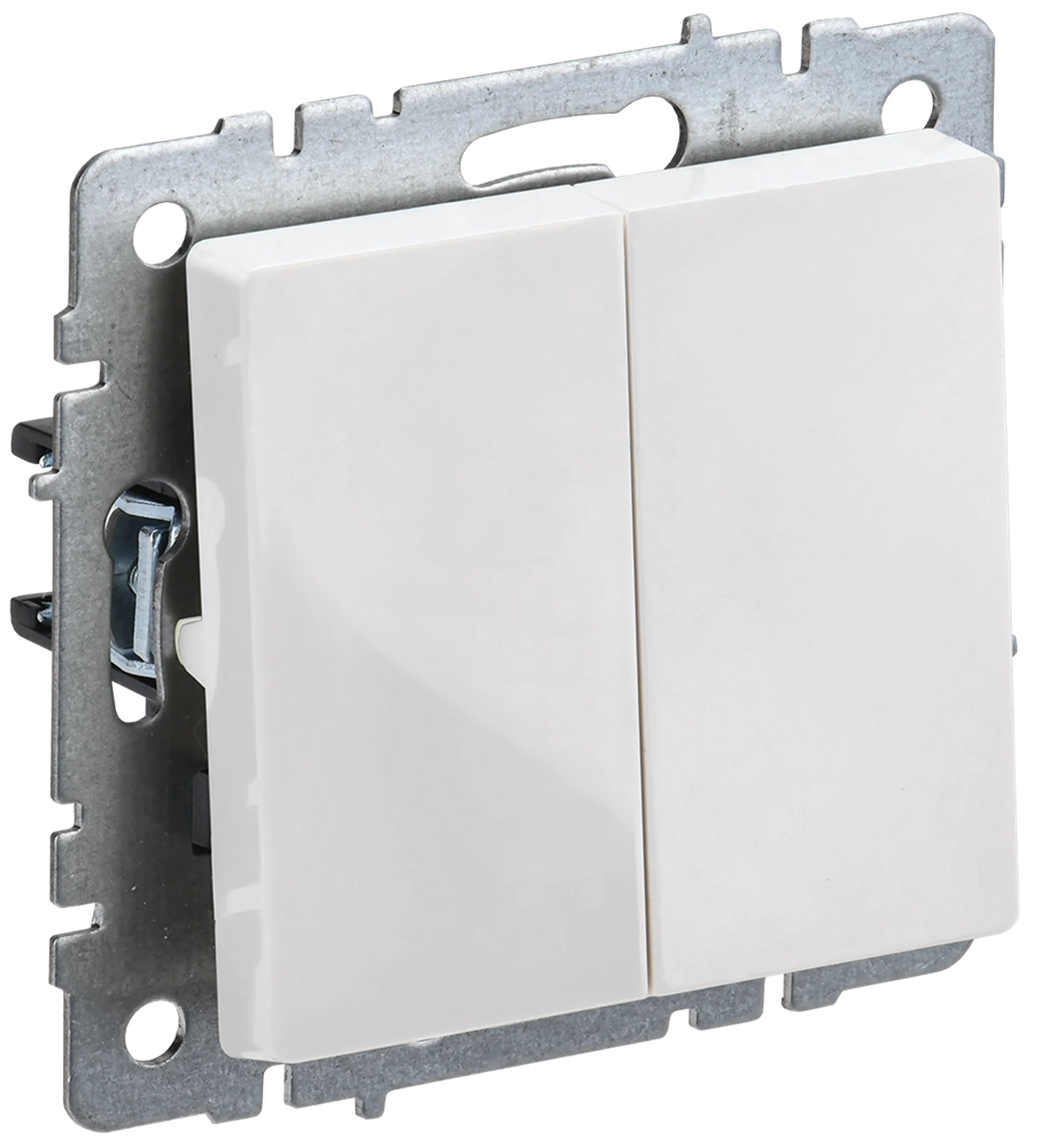 Изображение товара Выключатель IEK BRITE BASE Белый 2-кл прох 10А ВС10-2-6-БрБ.