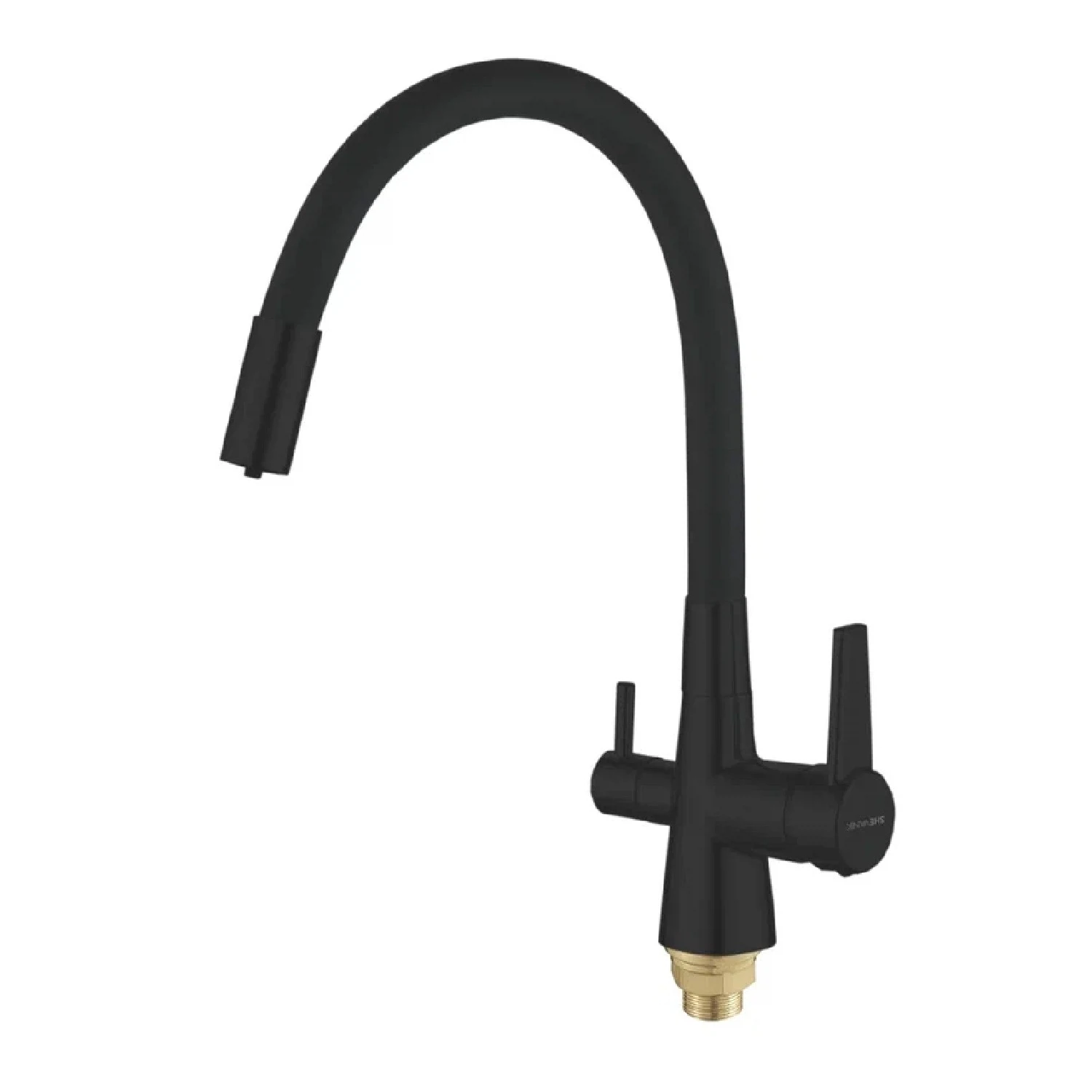 Изображение товара Shevanik S668H смеситель для кухни с гибким изливом, черный