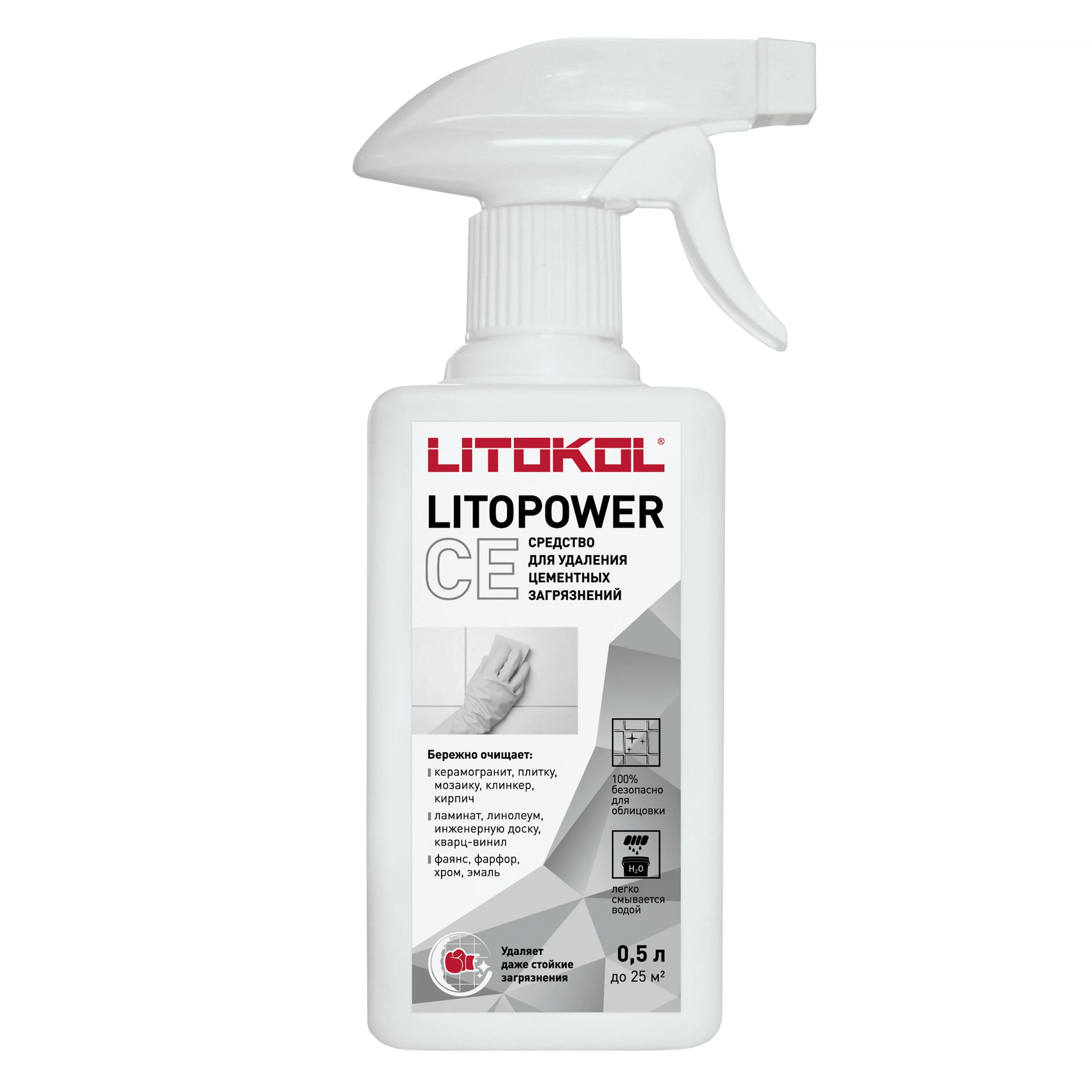 Изображение товара Средство для удаления цементных загрязнений LITOKOL LITOPOWER CE, 0,5 Л