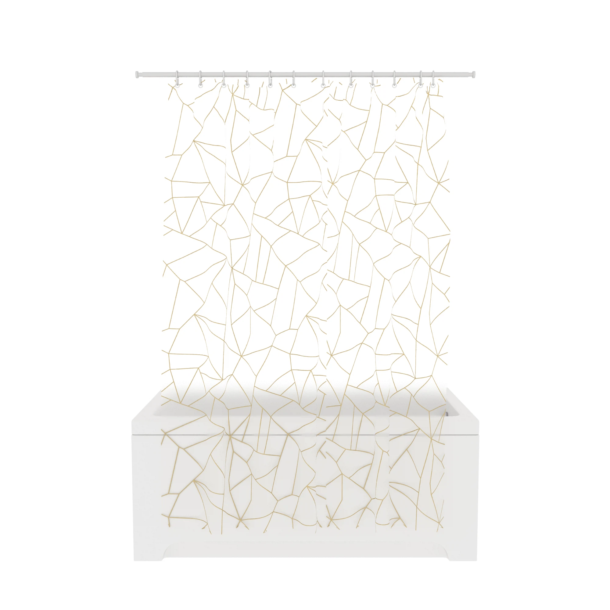 Изображение товара Шторка для ванной PEVA GOLD GLASS 200x180 см FORA стильный аксессуар