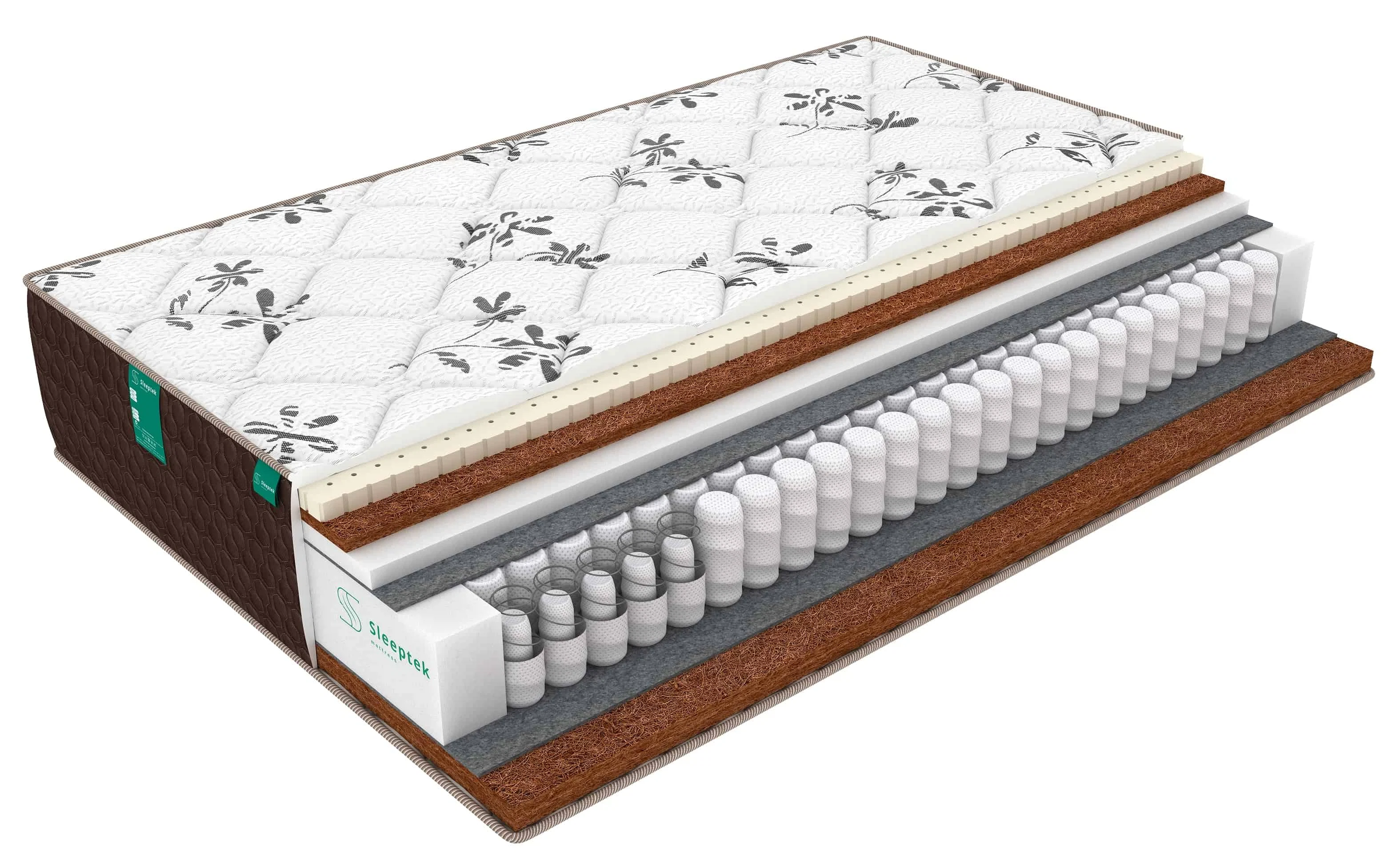 Изображение товара Матрас Sleeptek Duplex Assorti Cocos 80x200 см с незалежным пружинным блоком