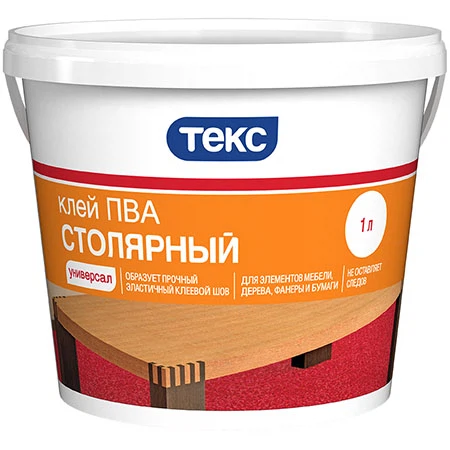 Изображение товара ТЕКС УНИВЕРСАЛ клей ПВА Столярный для древесины (1кг)