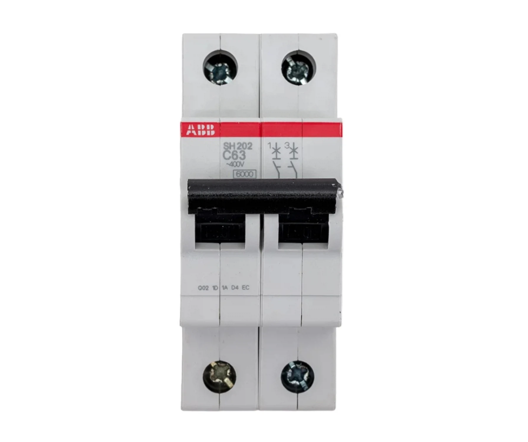 Изображение товара Выключатель автоматический ABB SH202 C63 2P 63А для защиты электросетей