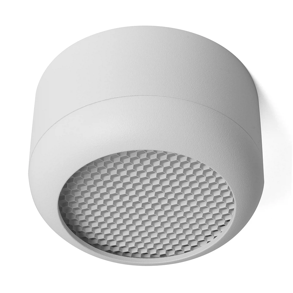 Изображение товара Светильник потолочный Feron HL364 Barrel ECHO 12W, 230V, GX53, белый, с антибликовой сеточкой