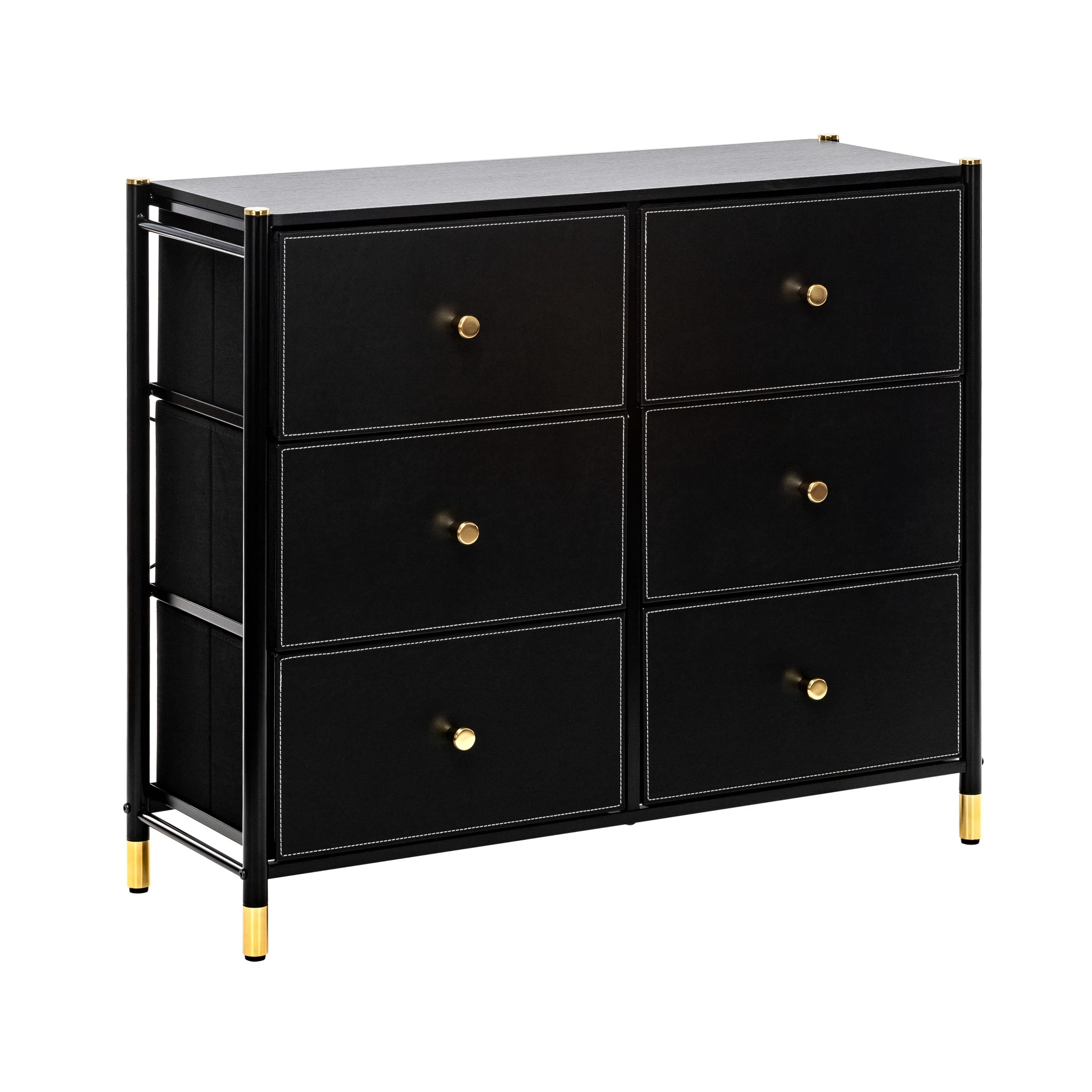 Изображение товара Комод Leset 88.5 * 77.3 см. МДФ Черный ящ. 6