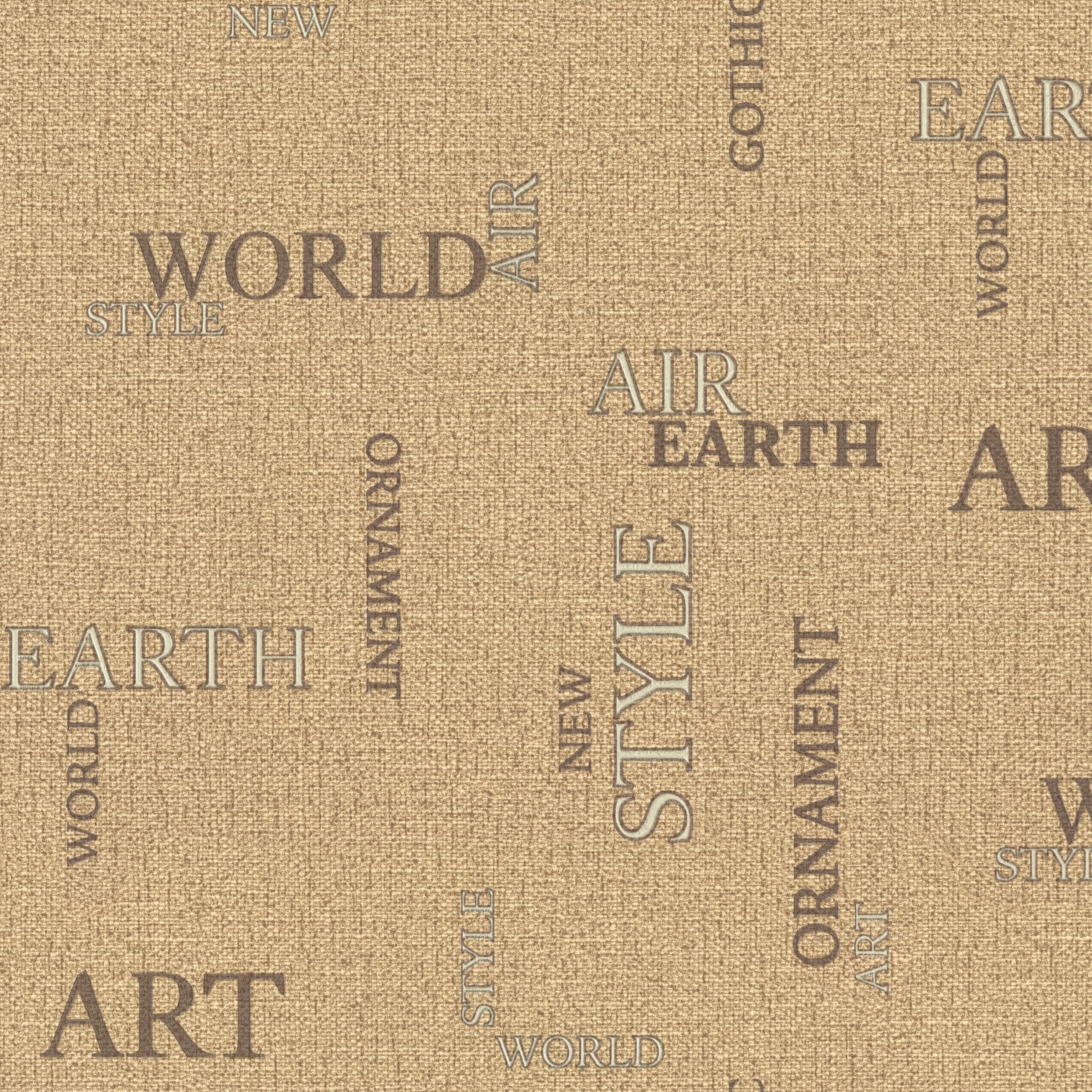 Изображение товара Обои флизелиновые Letters Monte Solaro коричневые 10,05x1,06м