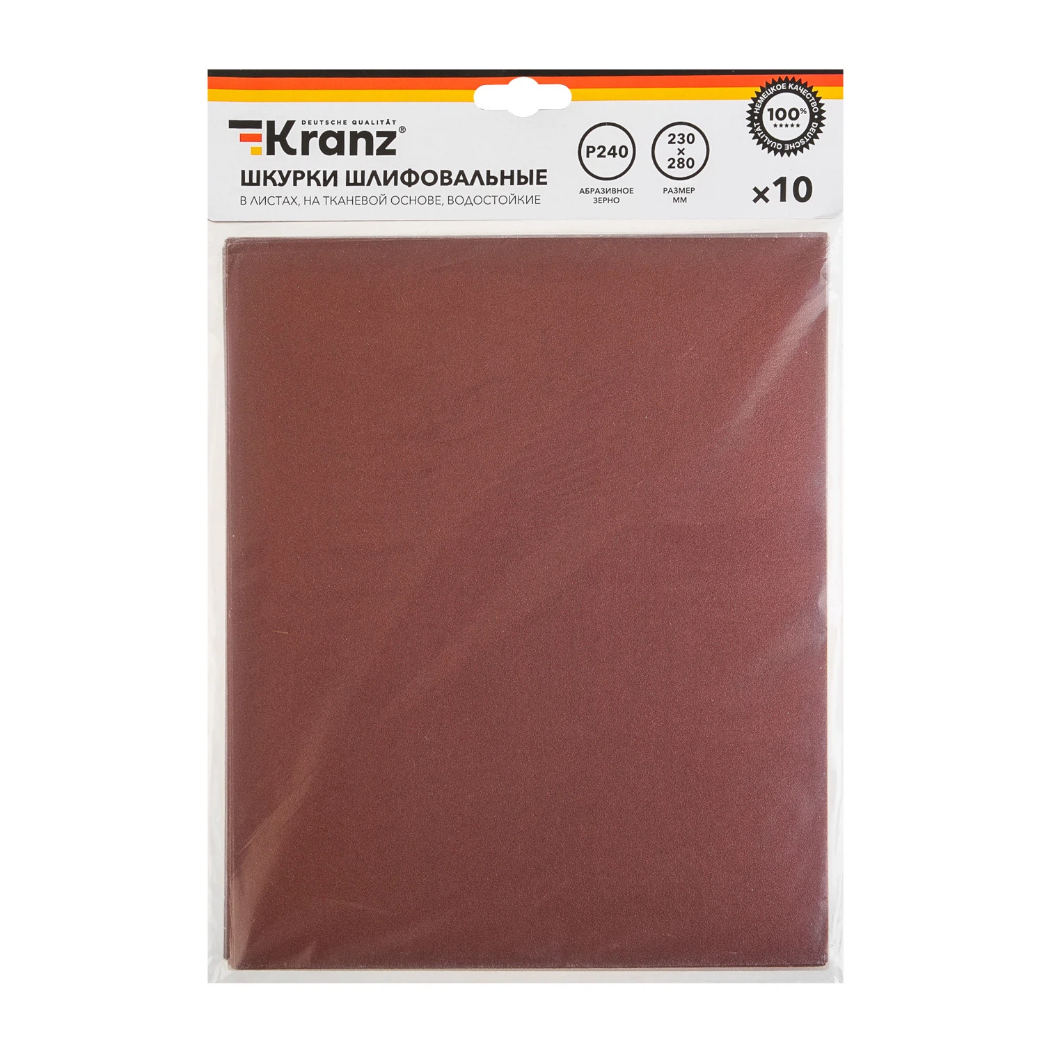 Изображение товара Лист шлифовальный Kranz Р240 230x280 мм водостойкий