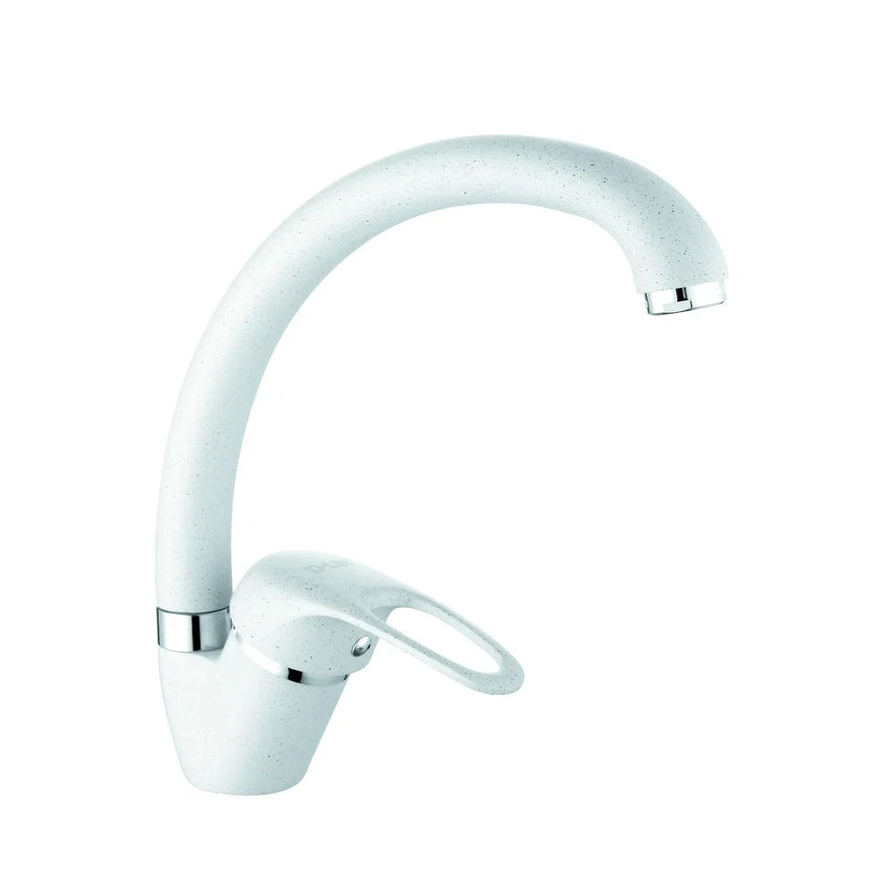 Изображение товара Смеситель для кухни D-Lin D150409-C белый с поворотным изливом и функцией экономии воды