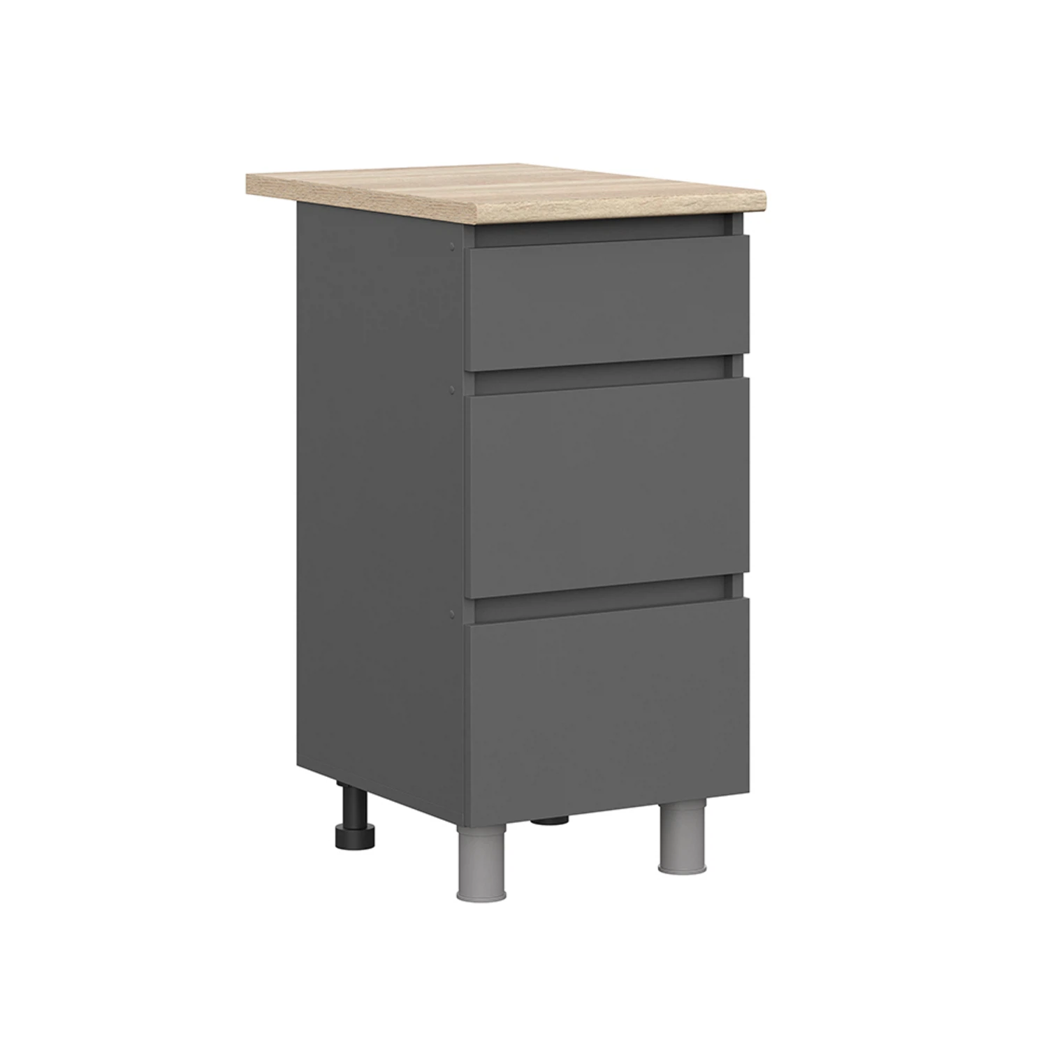 Изображение товара Стол с ящиками и столешницей Денвер от Арника Мебель размеры 40х84.6 см графит