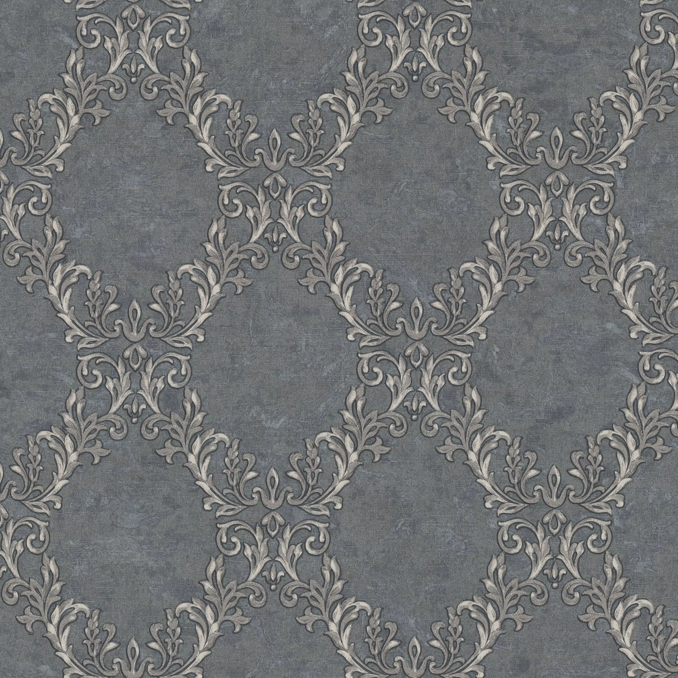 Изображение товара Обои флизелиновые Palazzo Ornamy черные 10,05x1,06м Прямое поклейка