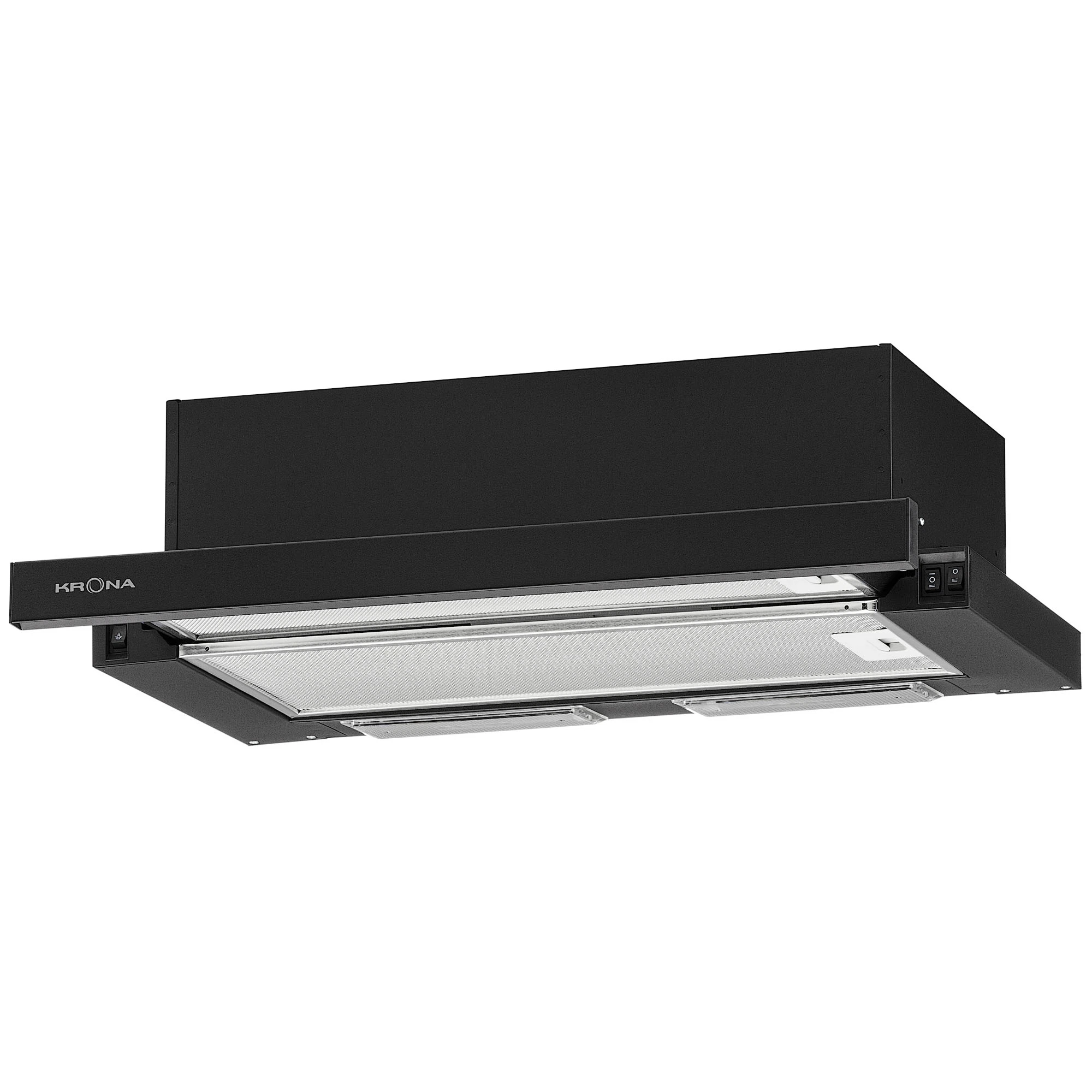 Изображение товара Встраиваемая вытяжка KRONA KAMILLA ECO 600 B черная 60 см, рециркуляция