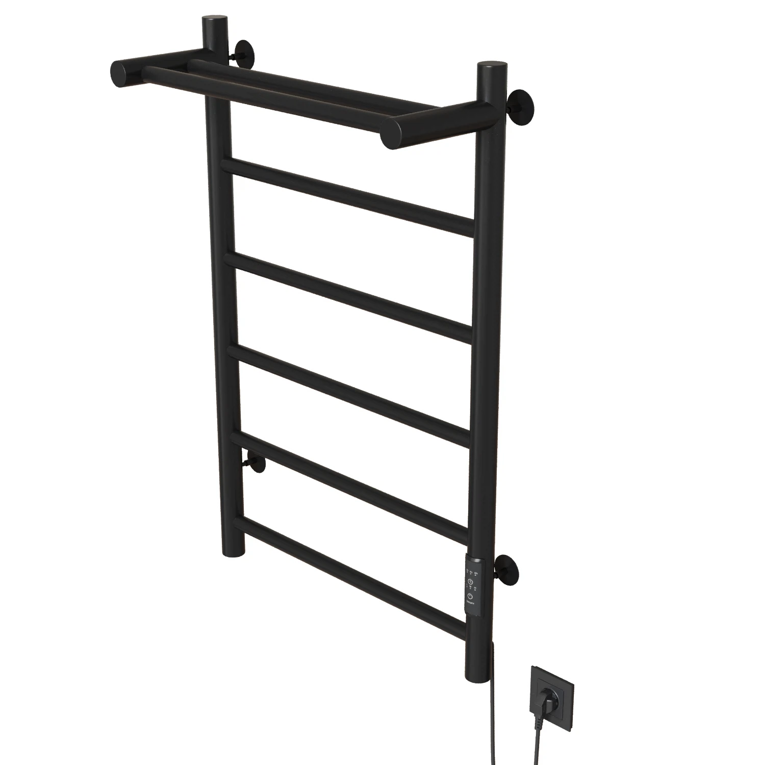 Изображение товара Электрический полотенцесушитель MIXLINE VEGA 80x50 с таймером и полкой Черный