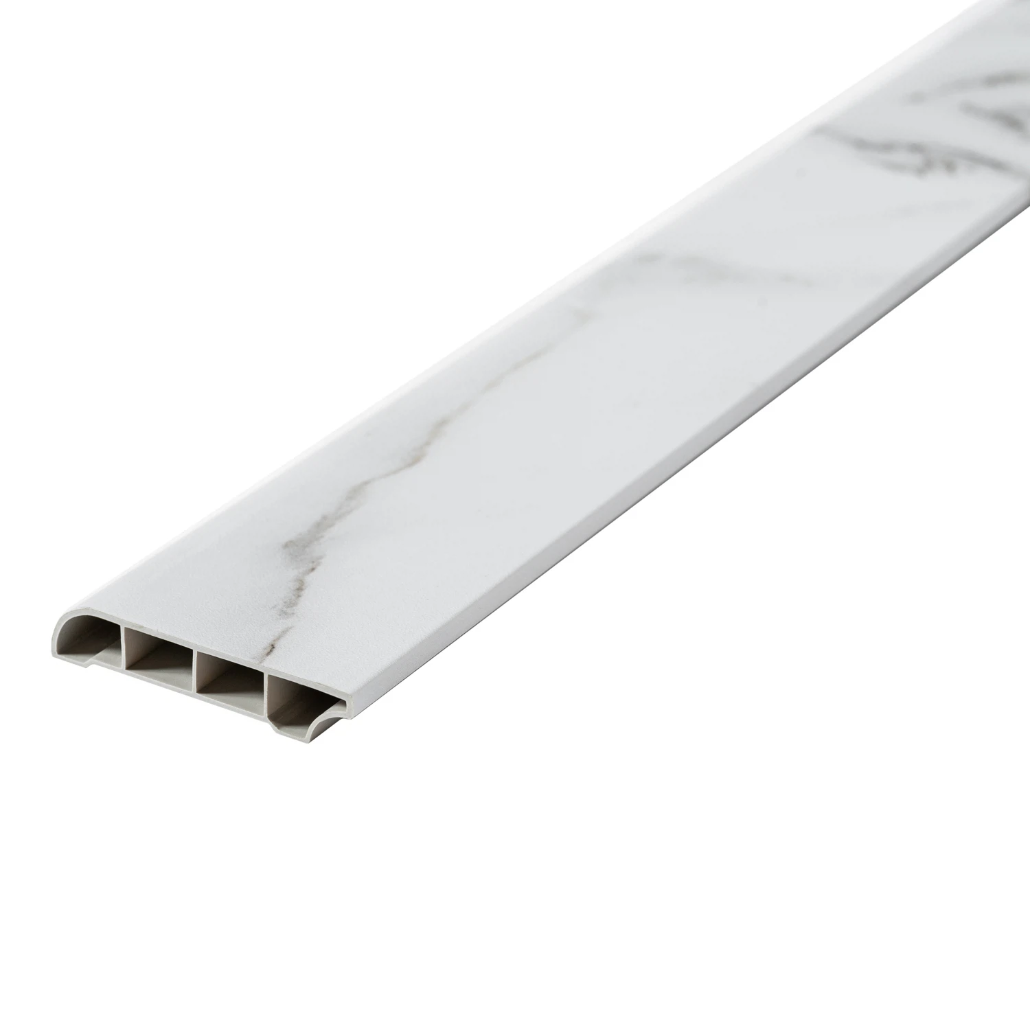 Изображение товара Напольный плинтус GoodWay, 2400х60х12 мм, мрамор Миконос