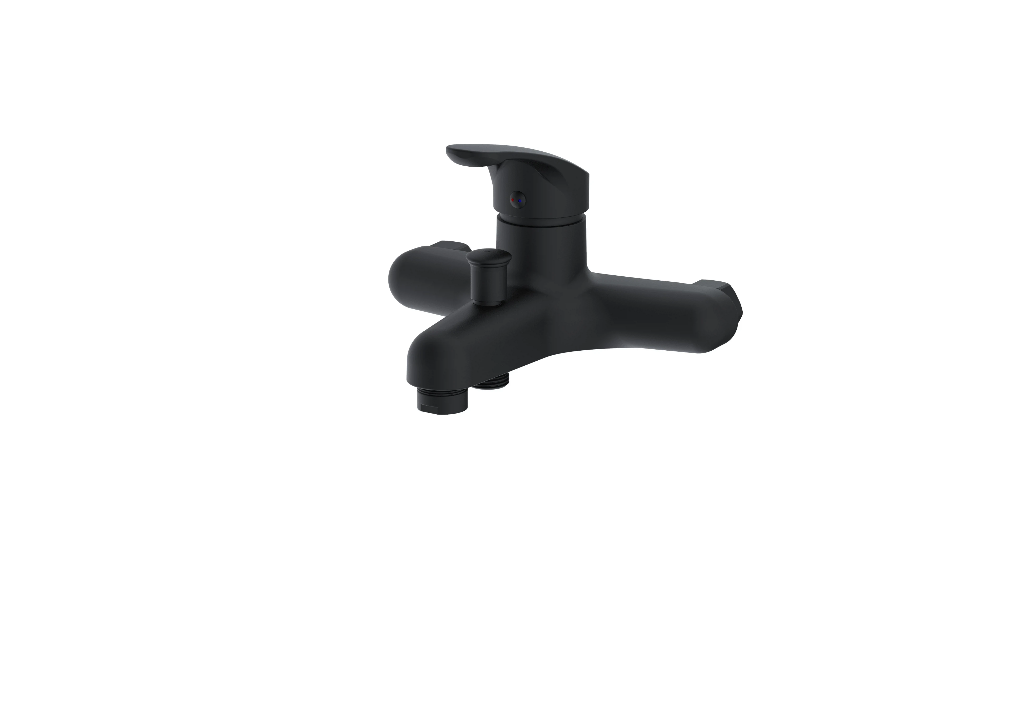 Изображение товара Смеситель для ванны Mitte EASY BLACK с коротким изливом и душевым набором