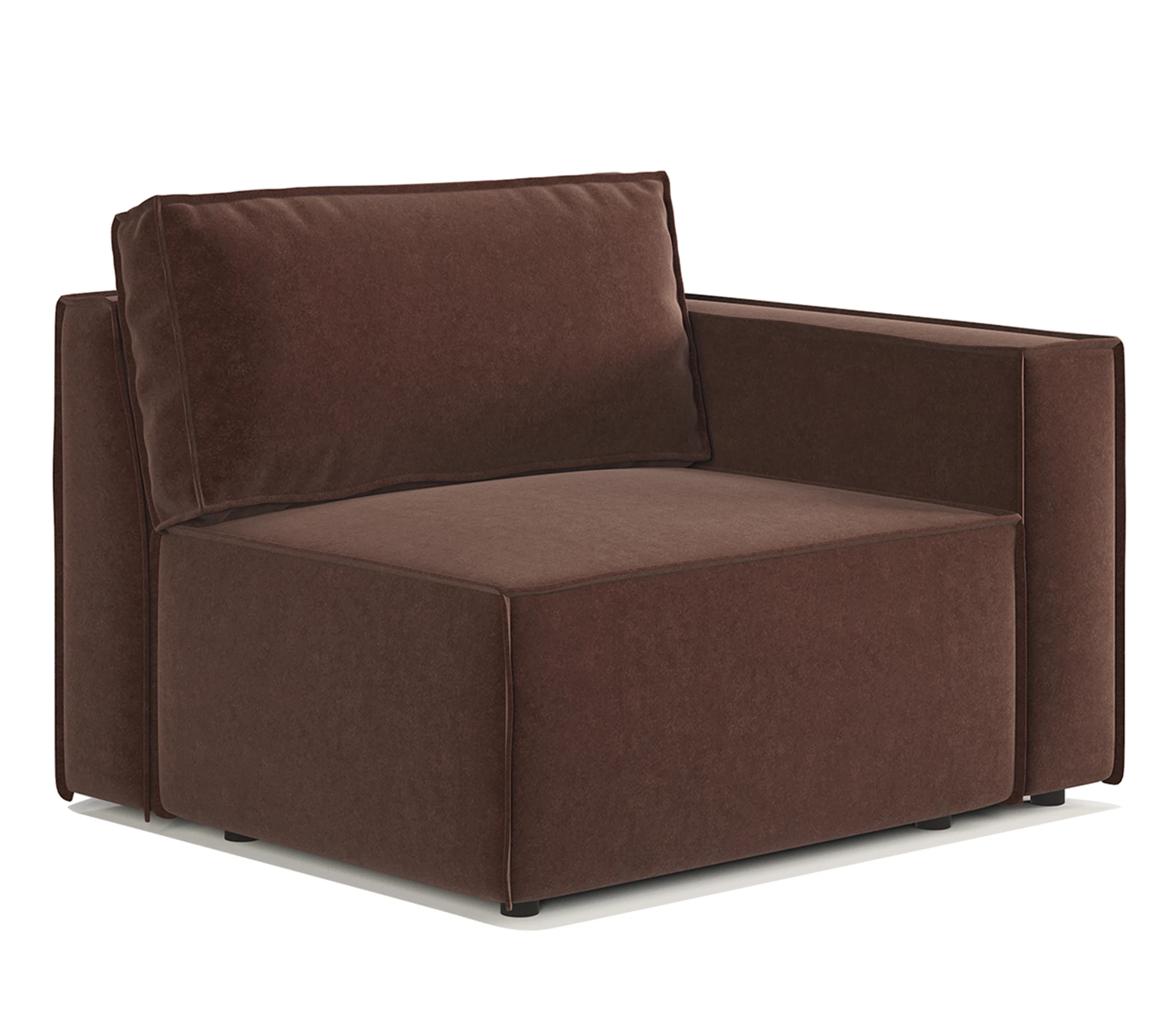 Изображение товара Модульный диван Шарм 25 Модуль-3 правый велюр Дрим шоколад 116х95х70 см