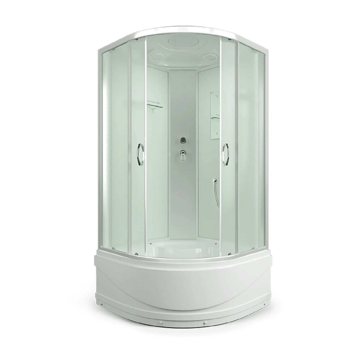 Изображение товара Душевая кабина Erlit Comfort ER3510TP-C3-RUS 100x100 см с раздвижной дверью верхним душем